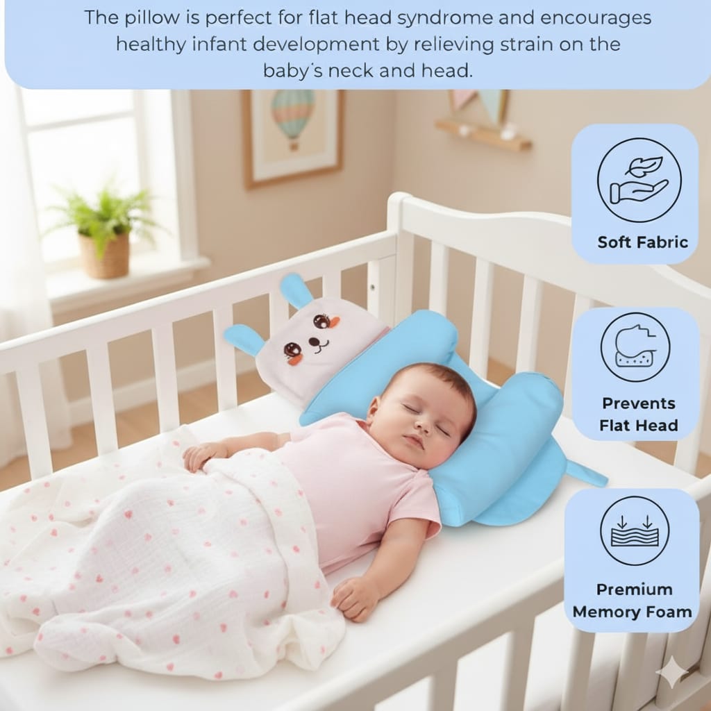 Baby Head Shaping Pillow (Free Size) babee D