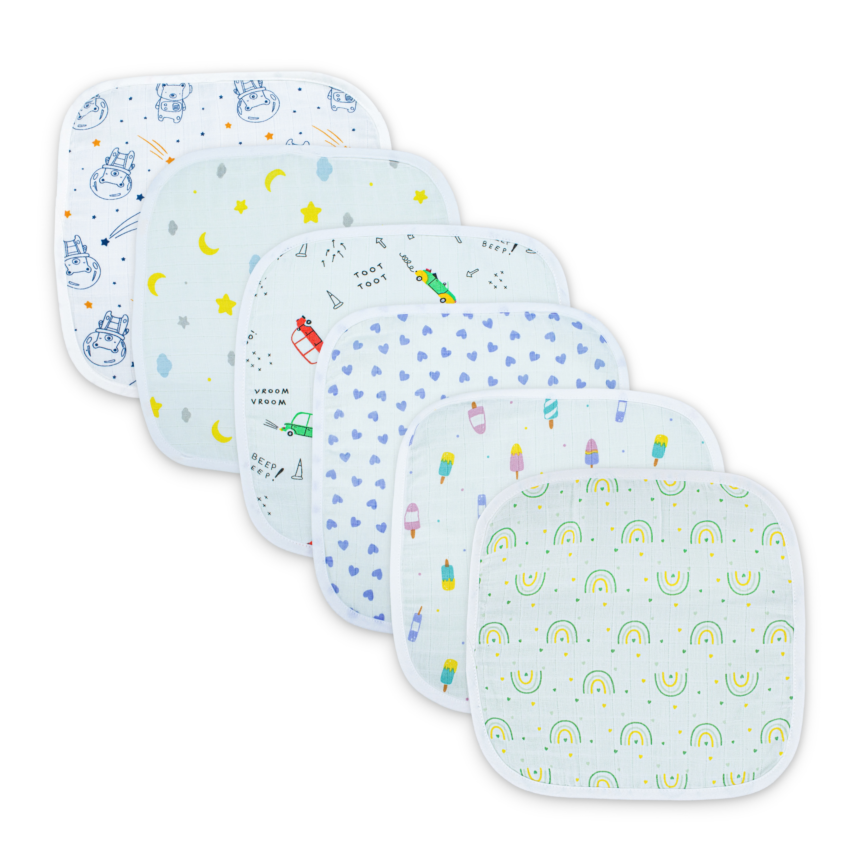 Muslin Baby Face Napkin | Soft Musliln Cotton Face Towel for Newborns & Infants | Gentle & Absorbent Baby Wipe Cloth