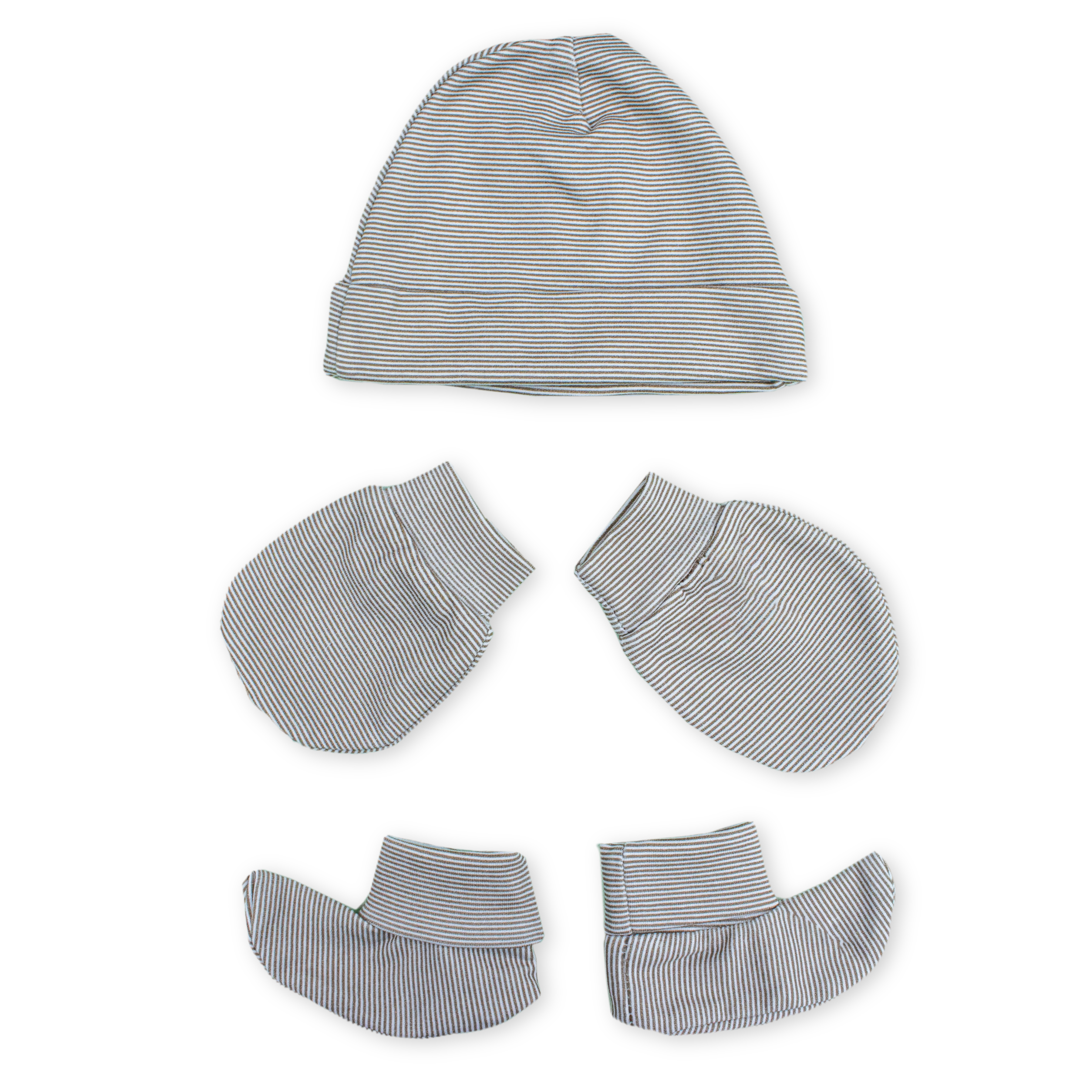 Newborn Baby Cap, Mittens & Booties Set | Soft Cotton Winter Essentials for Newborns | Warm & Comfortable Baby Gift Set