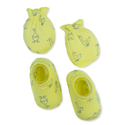 Baby Booties and Mittens Set | Soft Cotton Booties & Scratch Mittens for Newborns | Comfortable Baby Essentials