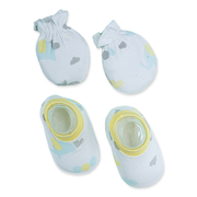 Baby Booties and Mittens Set | Soft Cotton Booties & Scratch Mittens for Newborns | Comfortable Baby Essentials
