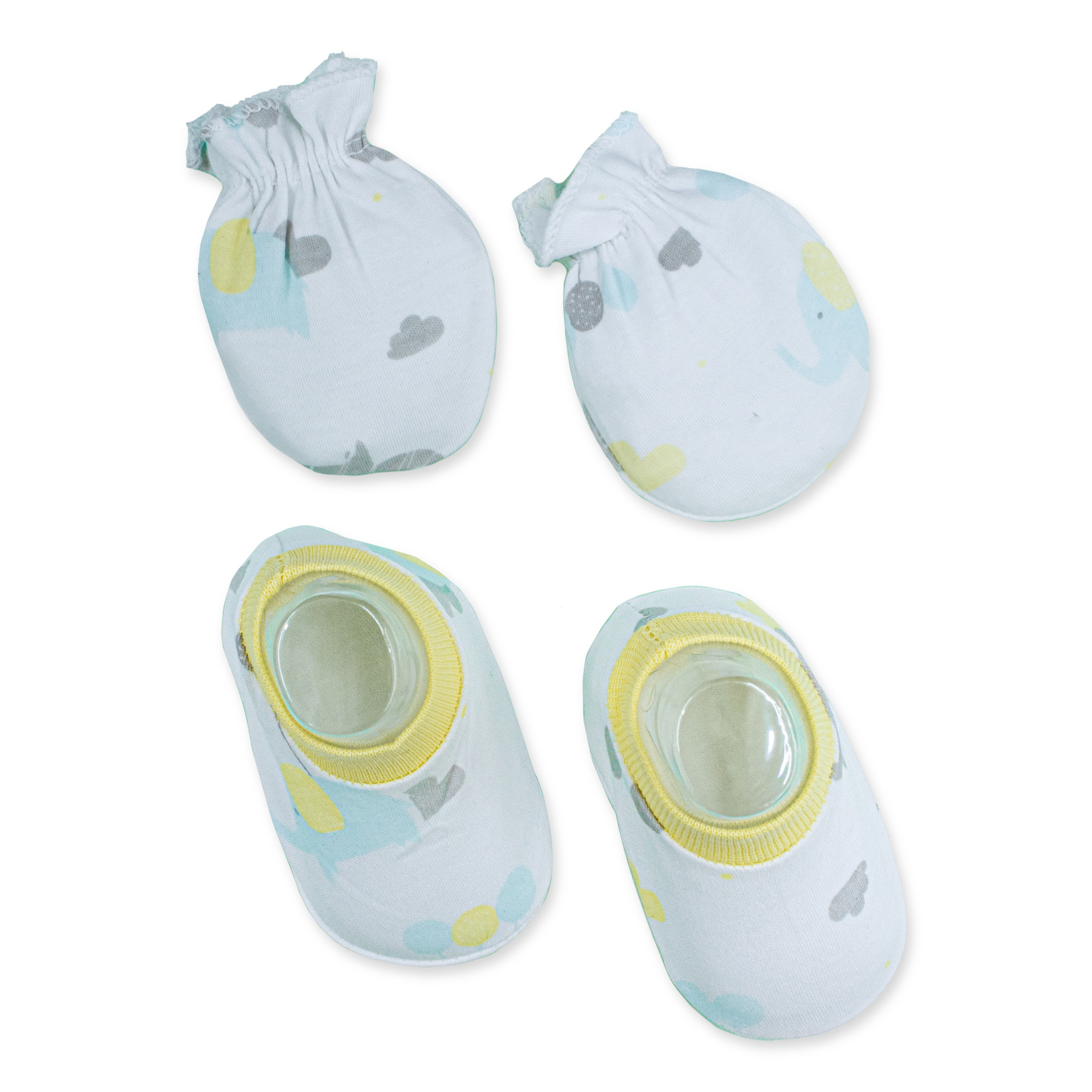 Baby Booties and Mittens Set | Soft Cotton Booties & Scratch Mittens for Newborns | Comfortable Baby Essentials