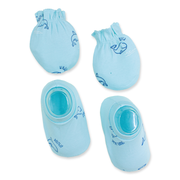 Baby Booties and Mittens Set | Soft Cotton Booties & Scratch Mittens for Newborns | Comfortable Baby Essentials