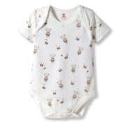I Bears Interlock Knit Half Sleeves Onesies for Baby | Soft Cotton Baby Bodysuit for Newborns & Infants | Comfortable Daily Wear