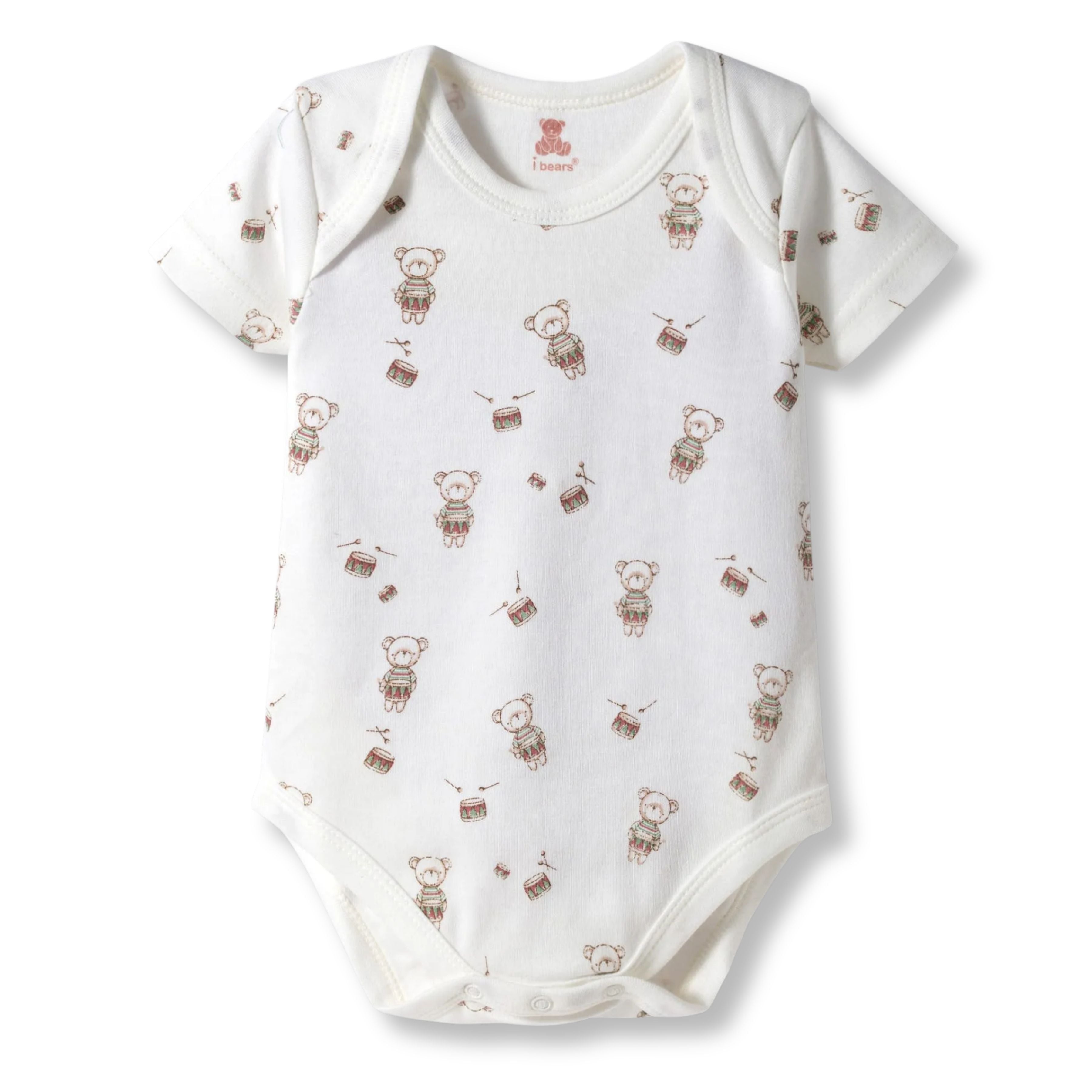 I Bears Interlock Knit Half Sleeves Onesies for Baby | Soft Cotton Baby Bodysuit for Newborns & Infants | Comfortable Daily Wear