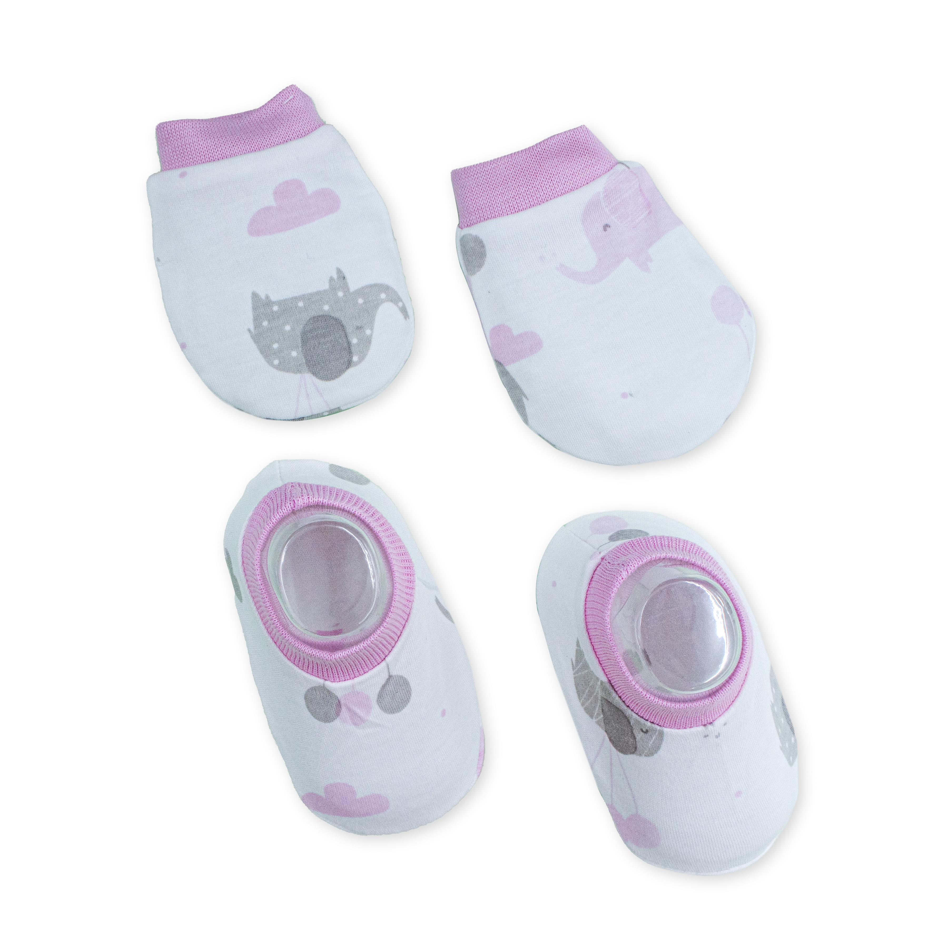 Baby Booties and Mittens Set | Soft Cotton Booties & Scratch Mittens for Newborns | Comfortable Baby Essentials