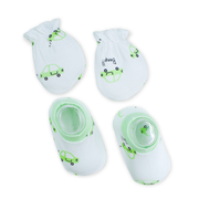 Baby Booties and Mittens Set | Soft Cotton Booties & Scratch Mittens for Newborns | Comfortable Baby Essentials