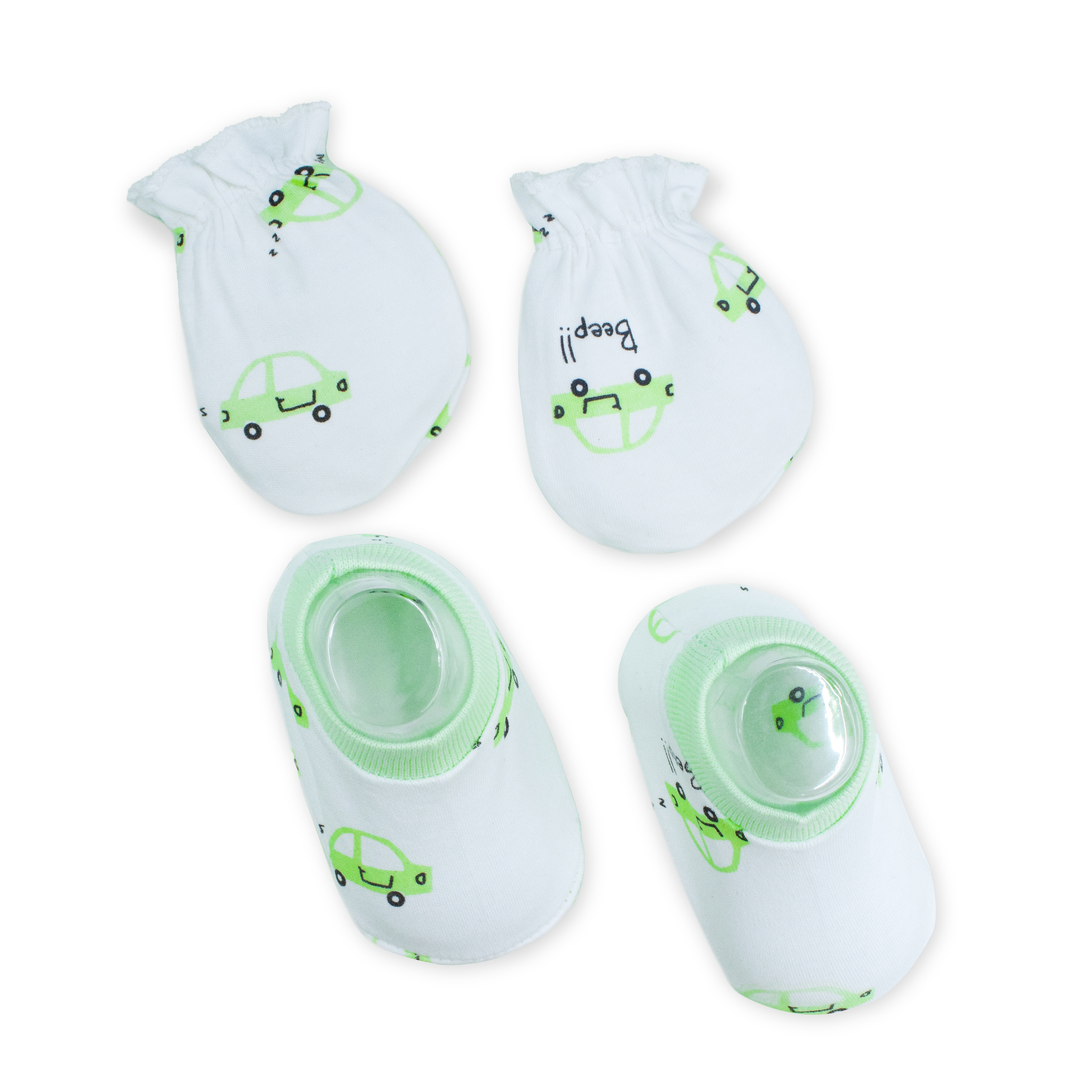 Baby Booties and Mittens Set | Soft Cotton Booties & Scratch Mittens for Newborns | Comfortable Baby Essentials