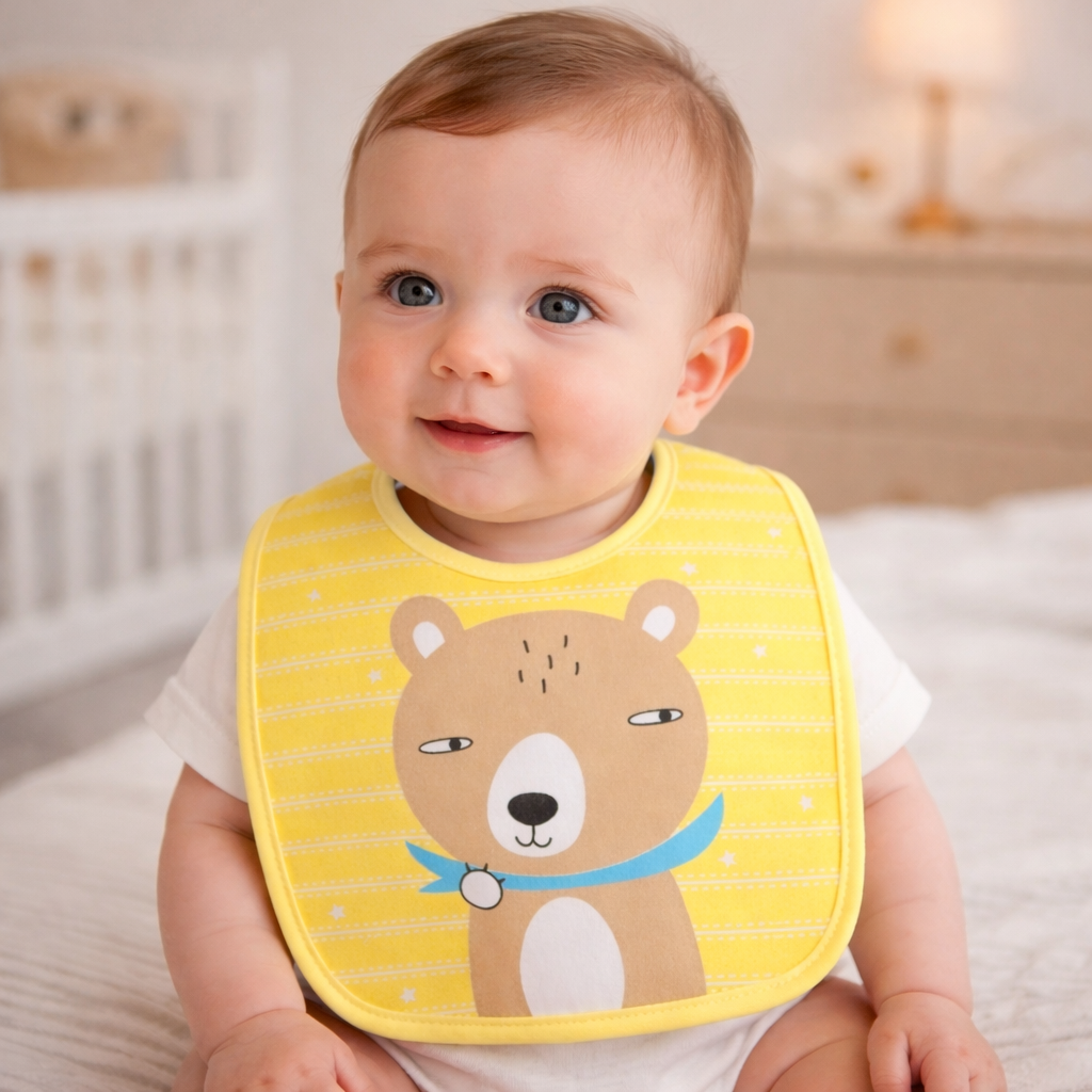 Baby Bibs | Soft Cotton Feeding Bib for Newborns & Infants | Absorbent & Comfortable Baby Feeding Essential