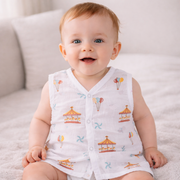 Muslin Button Type Jablas | Muslin Front Button Top For Babies