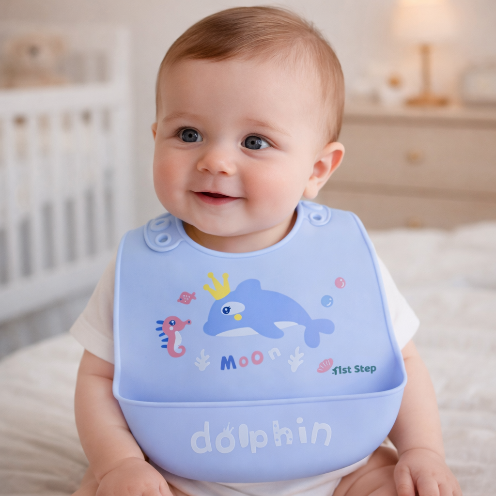 Baby Bibs | Soft Cotton Feeding Bib for Newborns & Infants | Absorbent & Comfortable Baby Feeding Essential