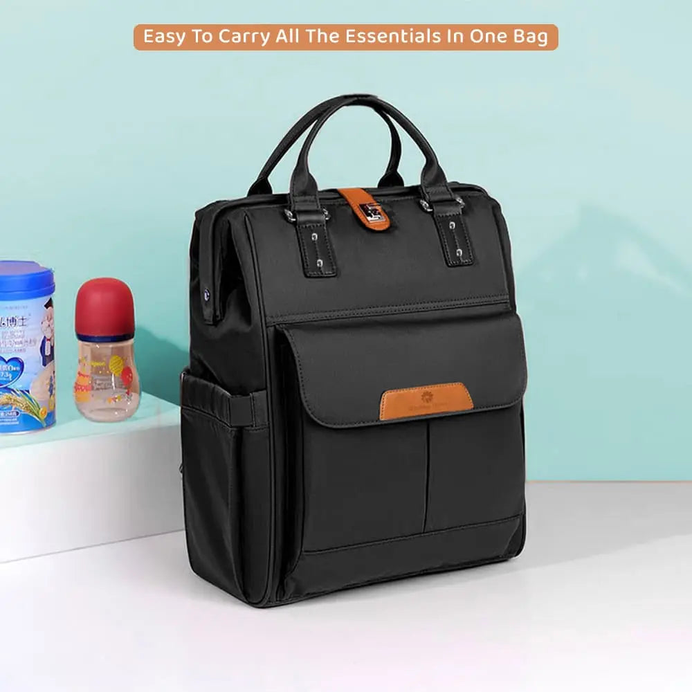 StarAndDaisy Diaper Bags for Moms With Stylish Compartments for Daily and Baby Essentials (Ultima – Black) Star and Daisy