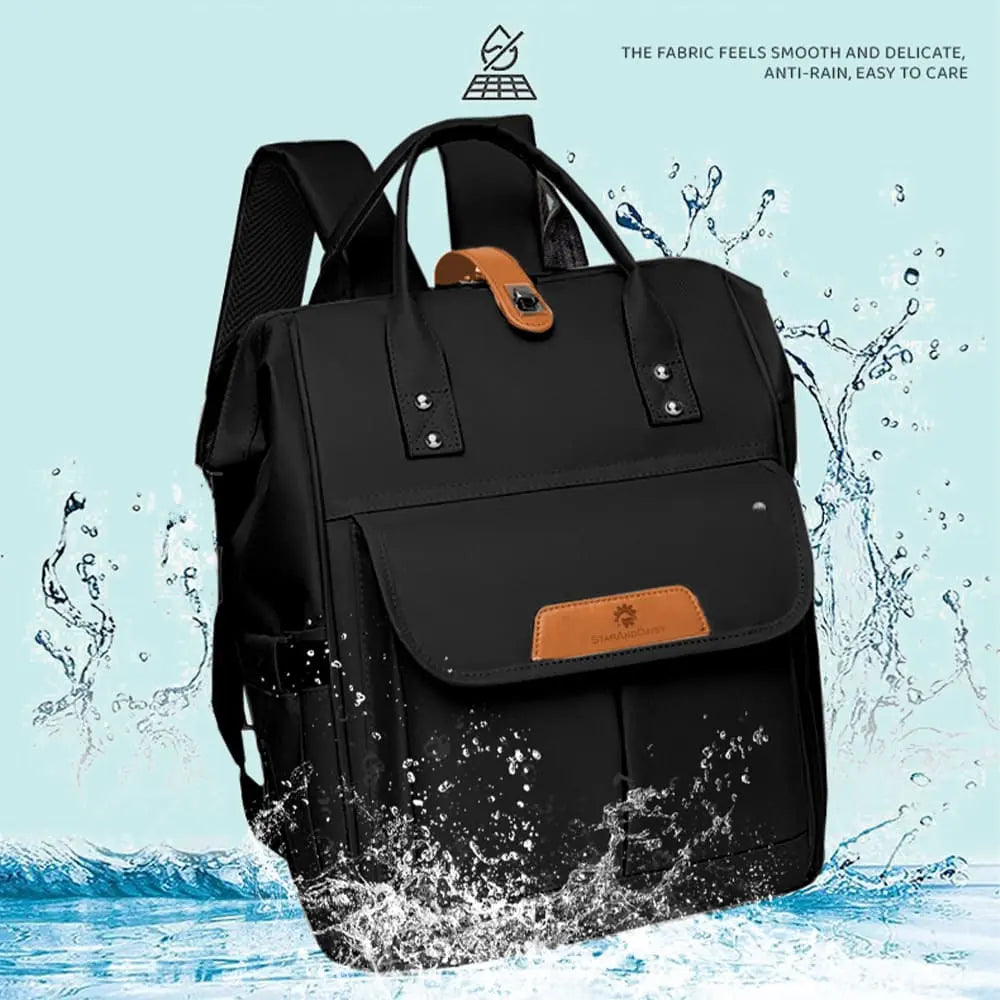 StarAndDaisy Diaper Bags for Moms With Stylish Compartments for Daily and Baby Essentials (Ultima – Black) Star and Daisy
