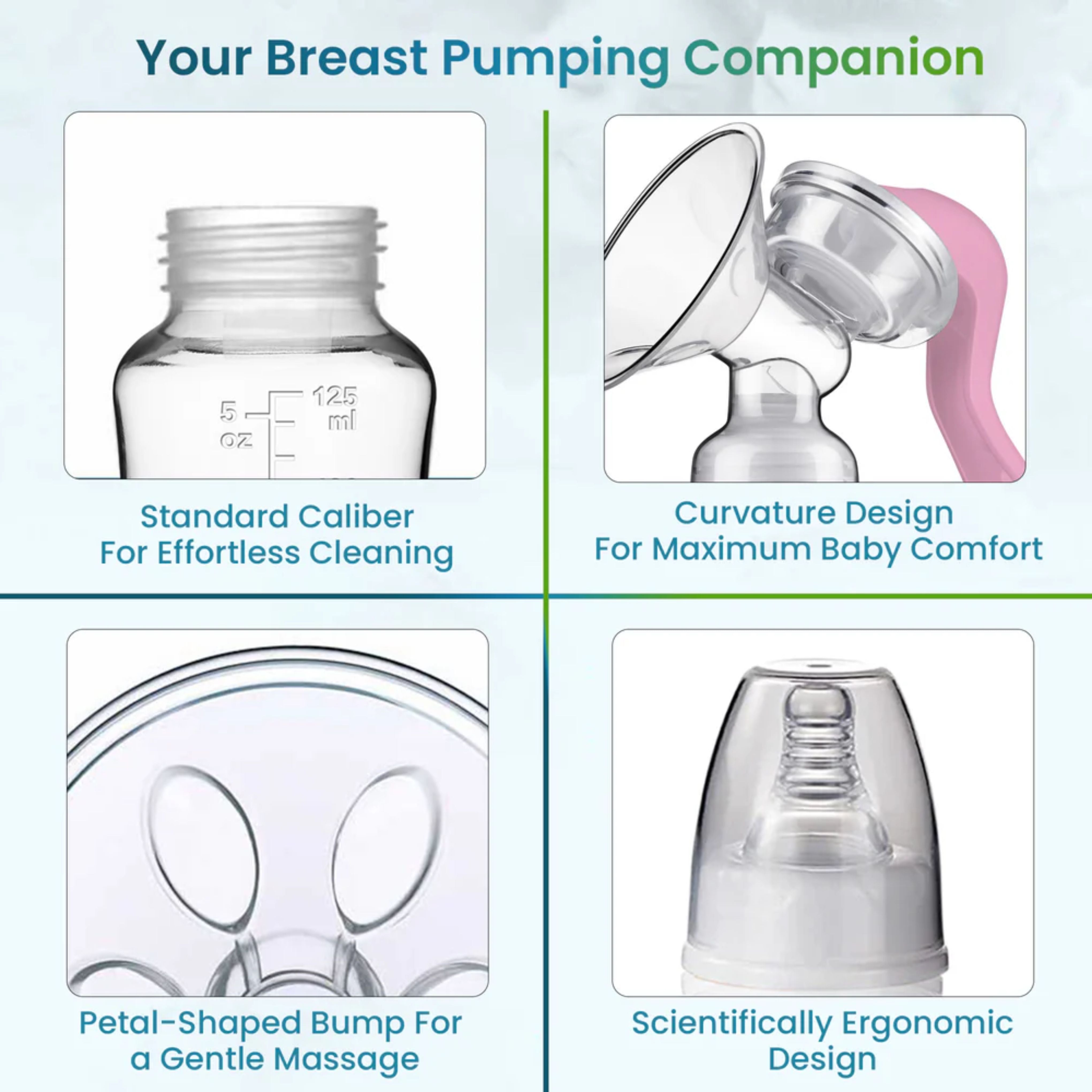 Dr Trust USA Manual Breast Pump 6005 (Pink) | BPA-Free Portable Breastfeeding Pump for Moms | Comfortable & Easy Milk Expression