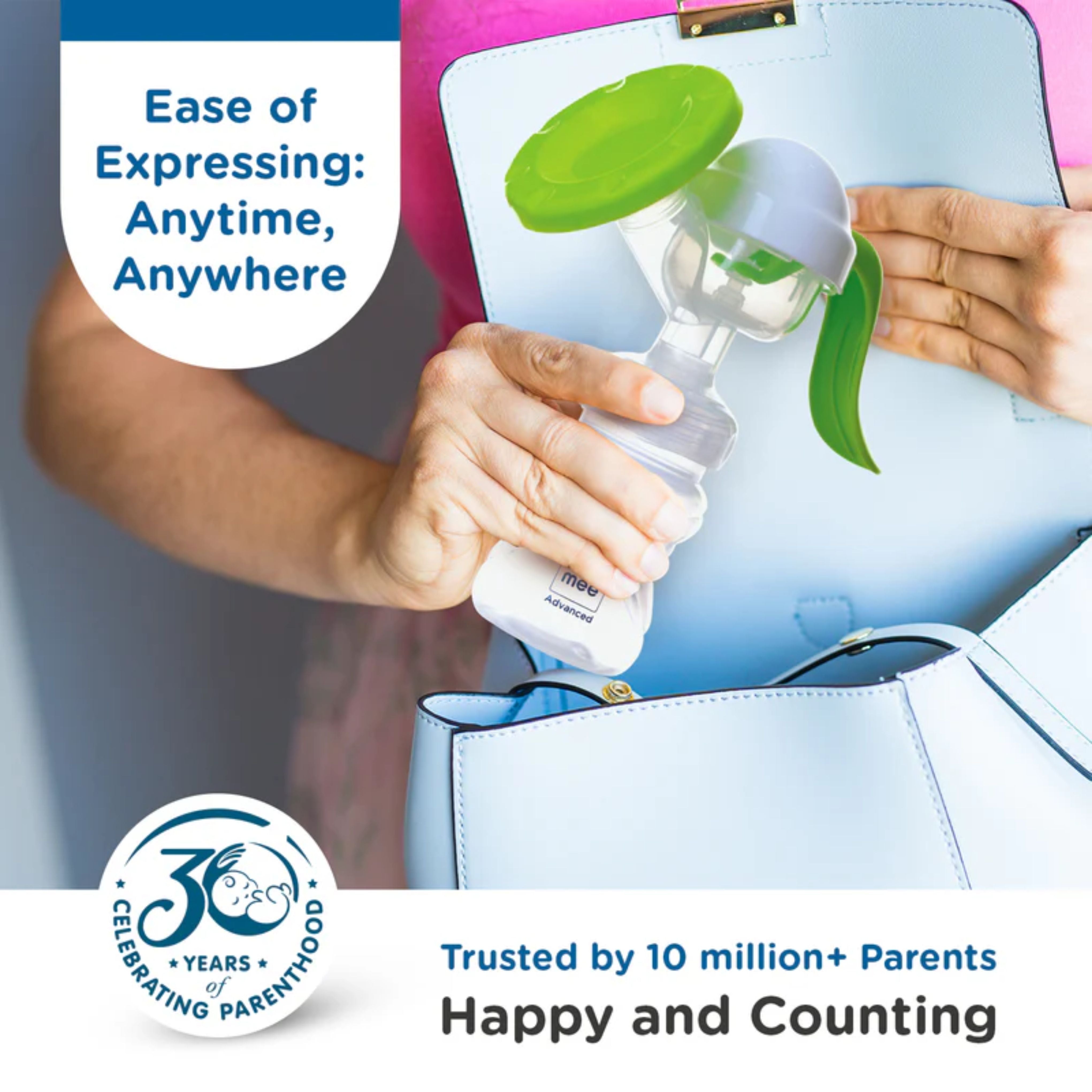 Mee Mee Quick Express Advanced Manual Breast Pump with Soft Silicone Shield & Easy Grip | BPA-Free Comfortable Breastfeeding Pump for Moms