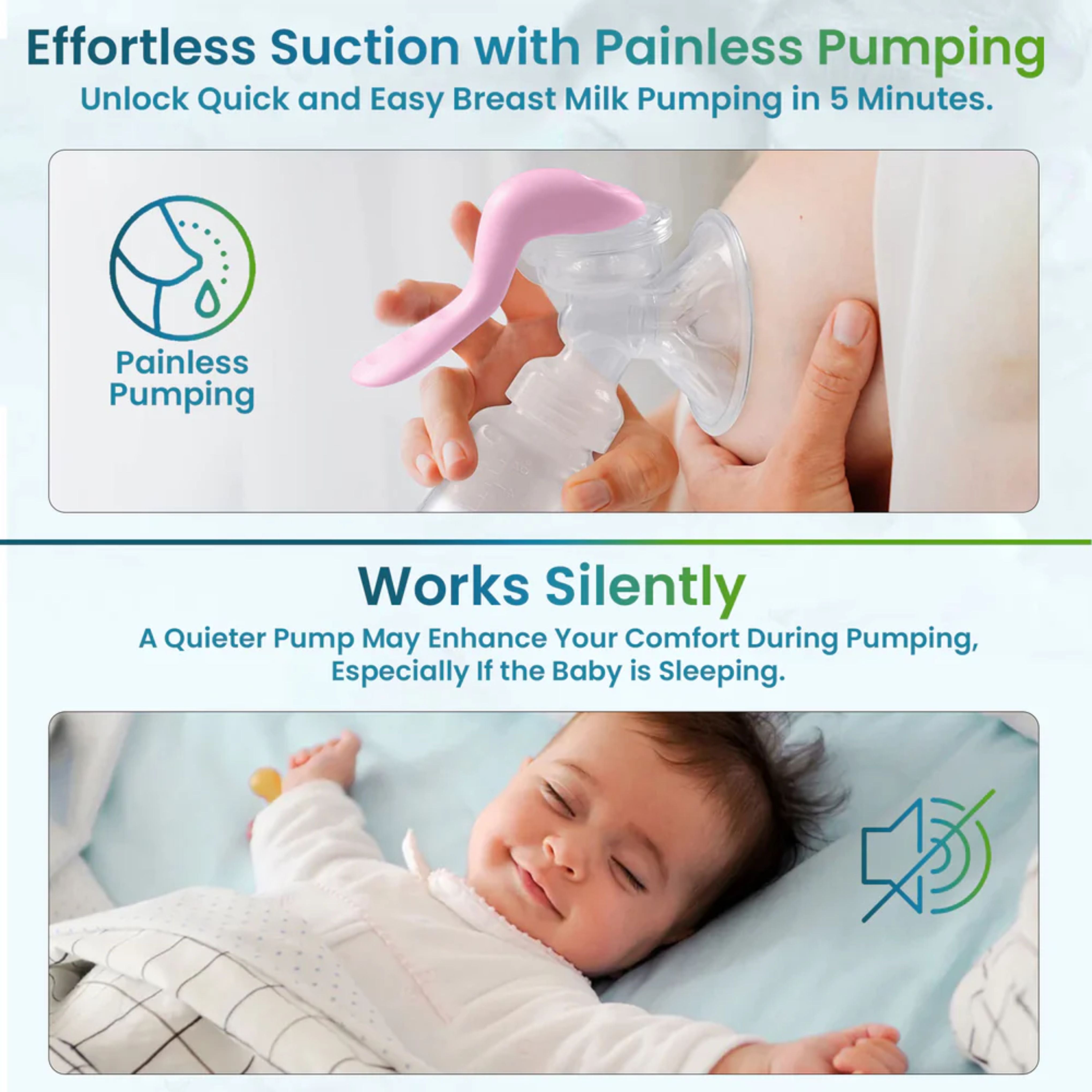 Dr Trust USA Manual Breast Pump 6005 (Pink) | BPA-Free Portable Breastfeeding Pump for Moms | Comfortable & Easy Milk Expression