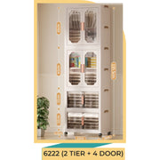 Kids Wardrobe Organizer| Multi-Layer Baby Clothes Storage Cabinet with Shelves | Space Saving Kids Storage Wardrobe Model No.6222