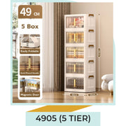 Kids Wardrobe Organizer| Multi-Layer Baby Clothes Storage Cabinet with Shelves | Space Saving Kids Storage Wardrobe Model No.4905