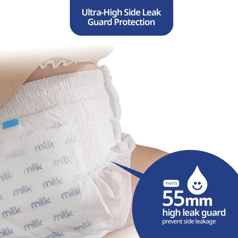 MILK Safe & Clean Baby Diapers Flexi Tape L | Pack of 36 | Soft, Leak-Proof Disposable Diapers for Newborn Babies