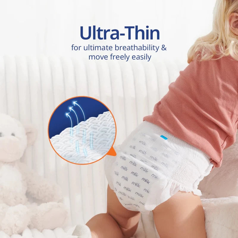 MILK Safe & Clean Baby Diapers Flexi Tape L | Pack of 36 | Soft, Leak-Proof Disposable Diapers for Newborn Babies