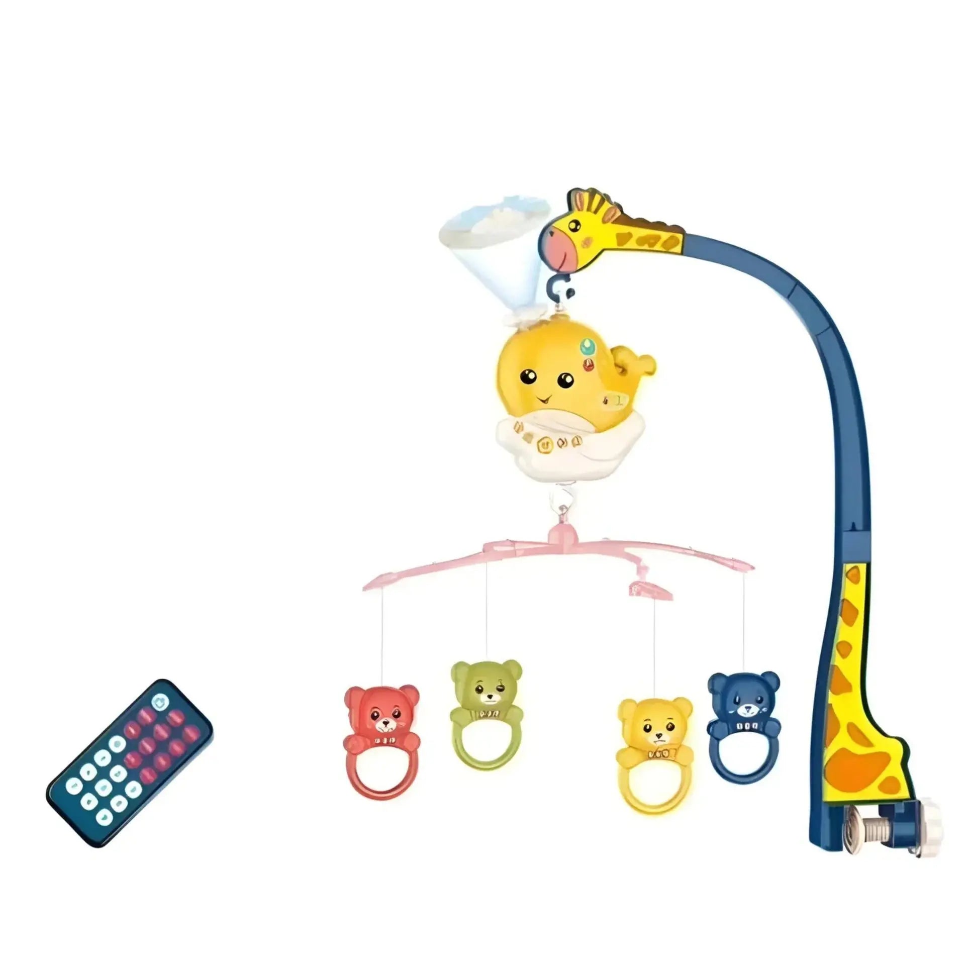 Baby bedside bell With 1000 Contents Multiple Play Modes, Cot Mobile -Multicolor +0Month babee D