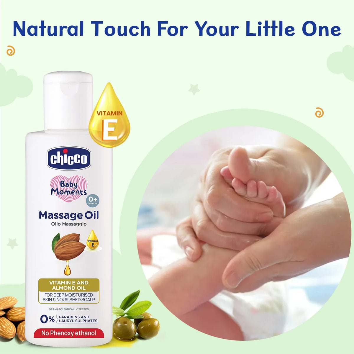 Chicco Baby Moments Massage Oil - 100 ml