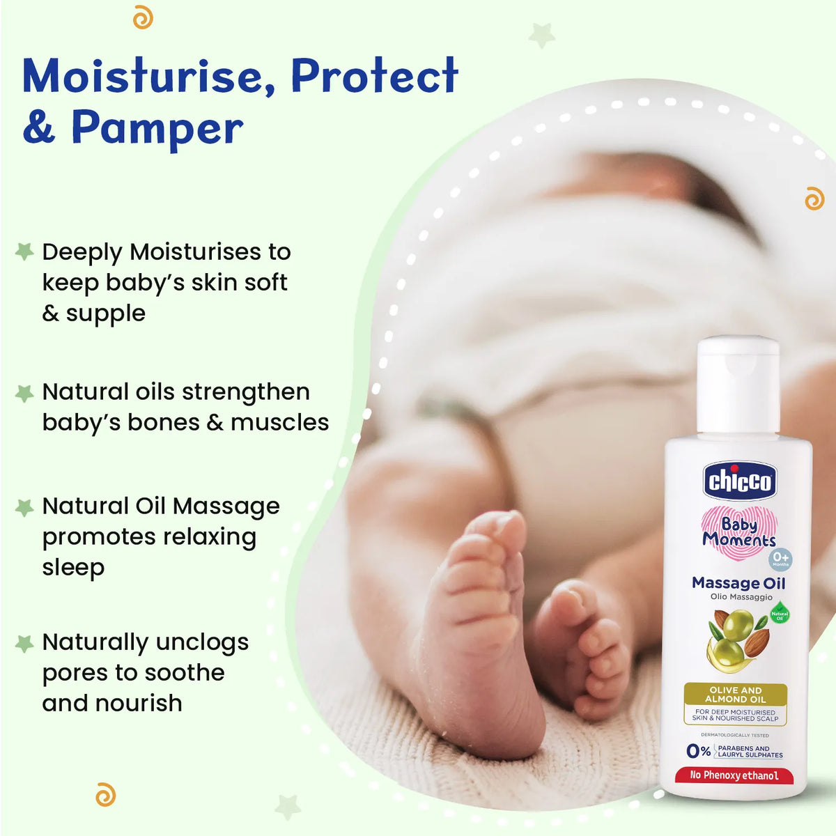 Chicco Baby Moments Massage Oil - 100 ml