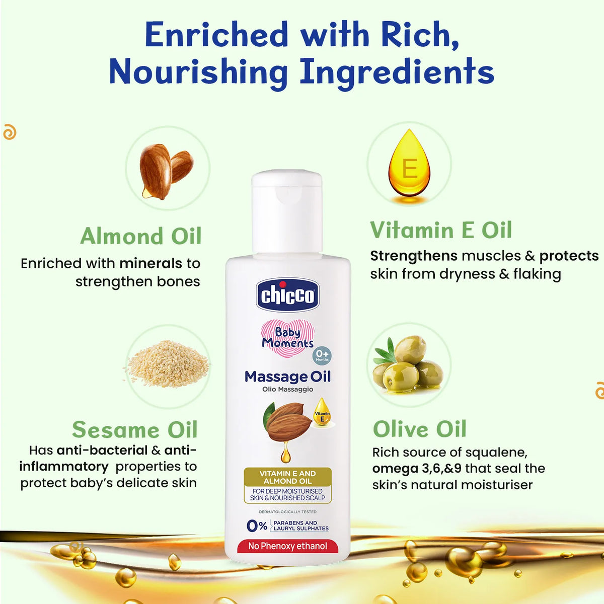 Chicco Baby Moments Massage Oil - 100 ml