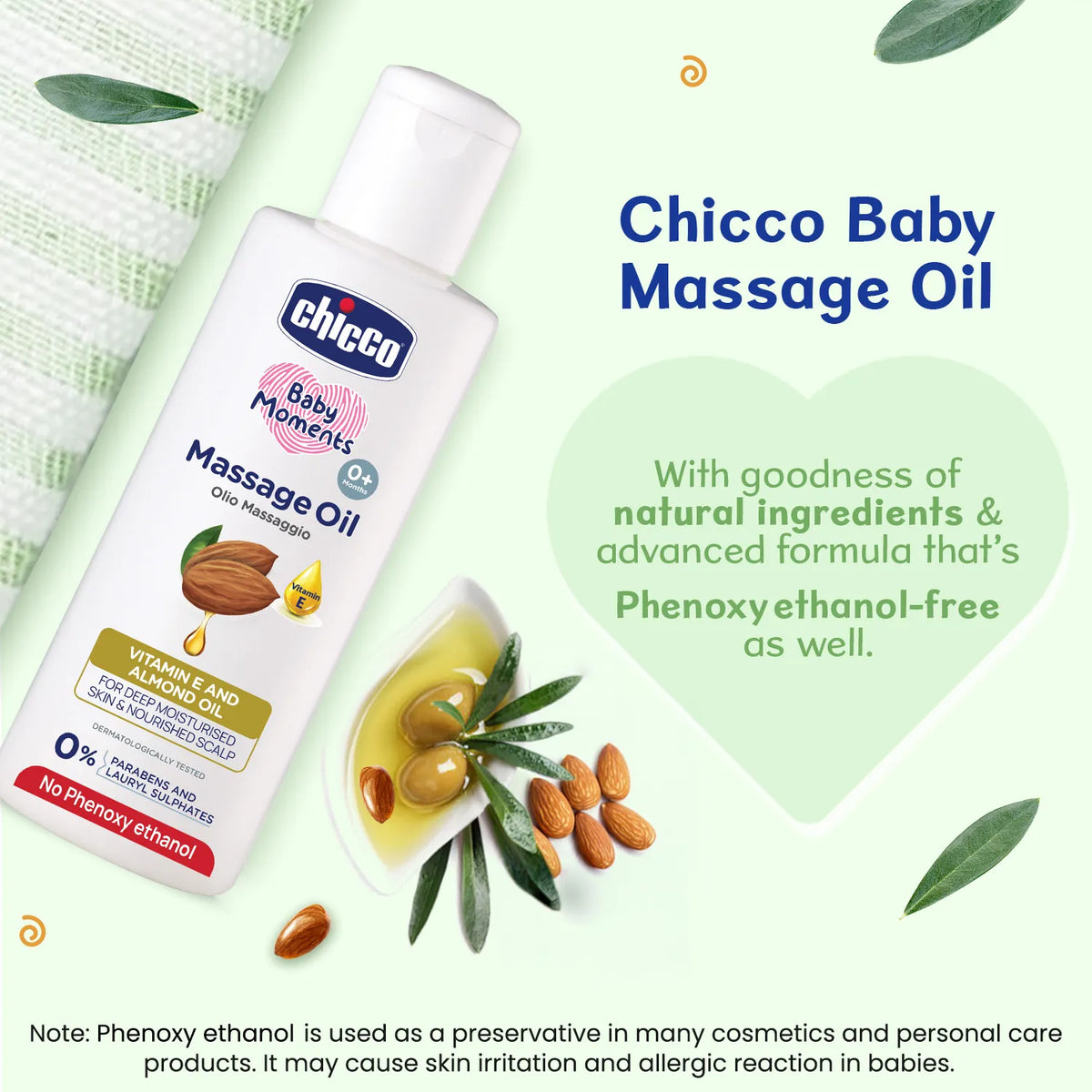 Chicco Baby Moments Massage Oil - 100 ml