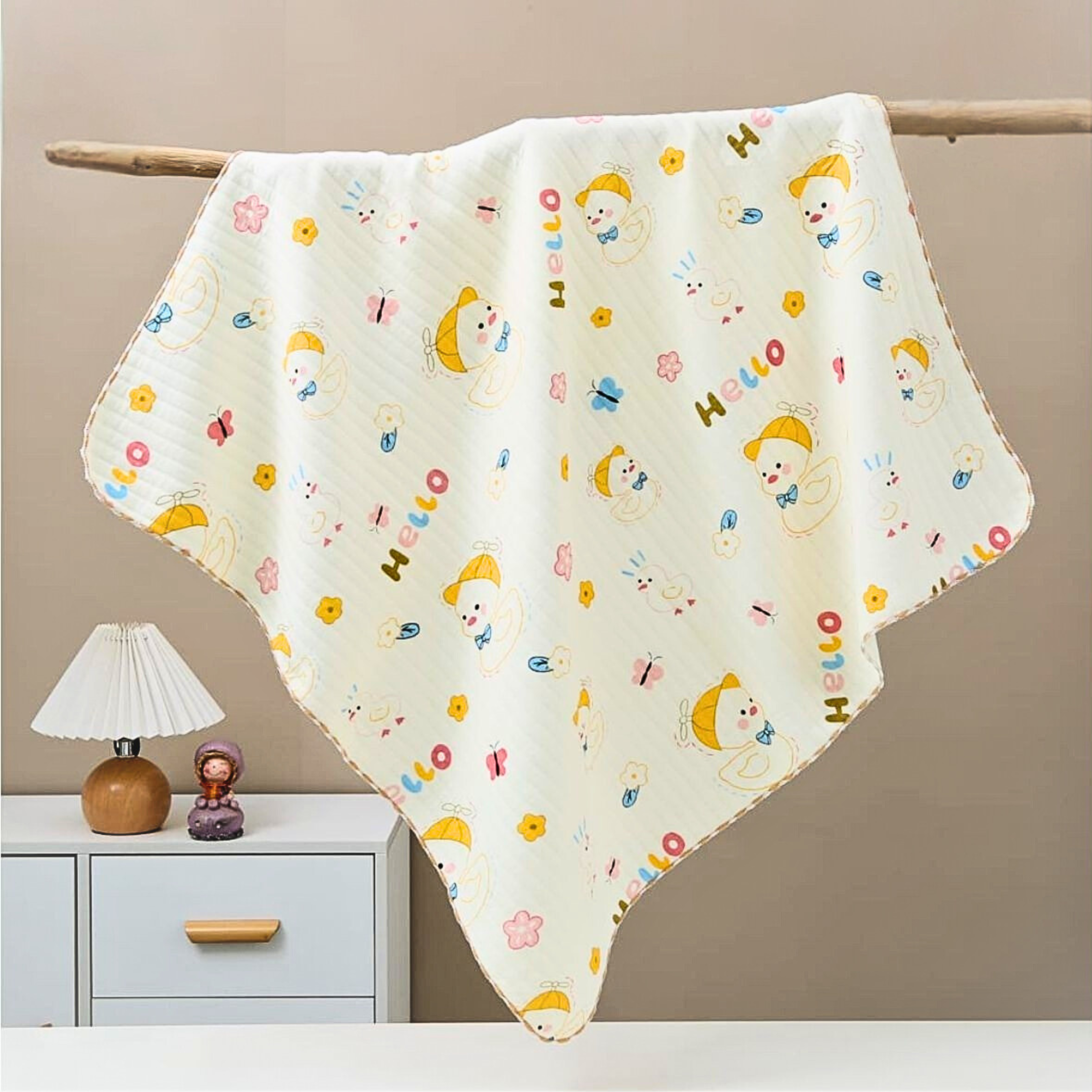 Organic 100% Cotton Baby Muslin Blanket Cloth | Ultra-Soft & Breathable | 85×85 cm | Newborn–12 Months babee D