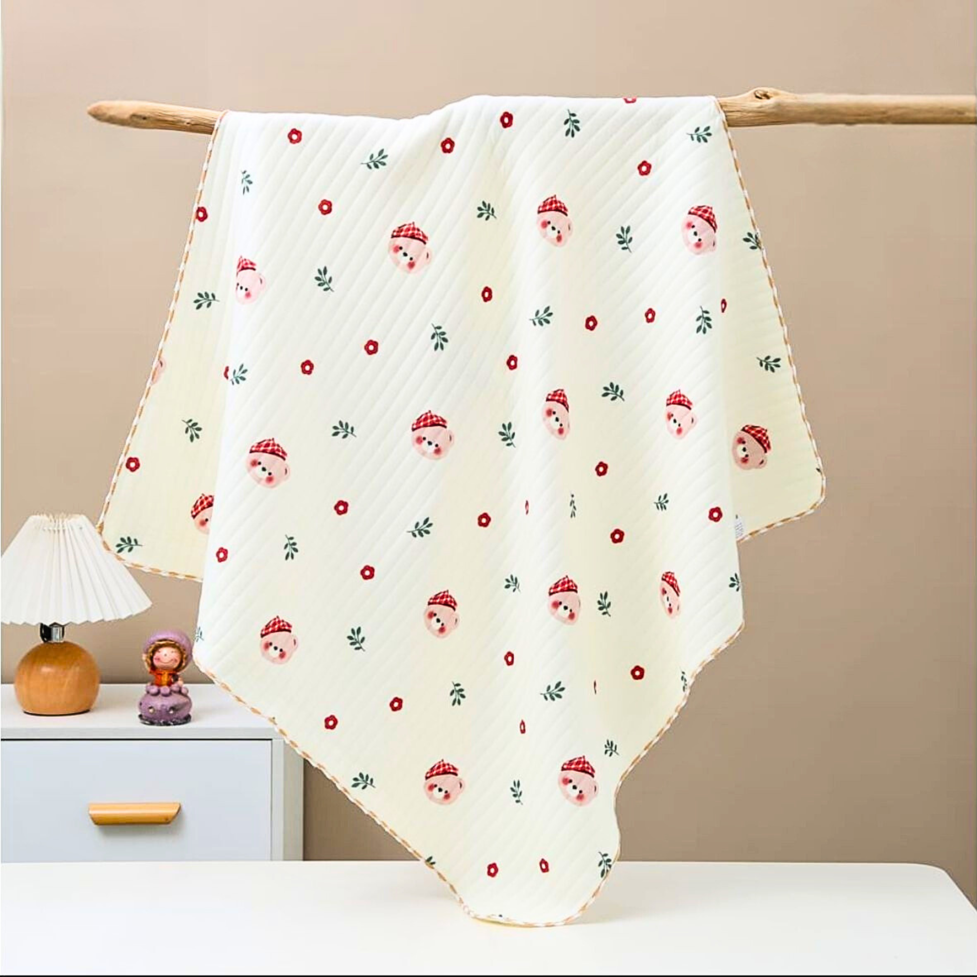 Organic 100% Cotton Baby Muslin Blanket Cloth | Ultra-Soft & Breathable | 85×85 cm | Newborn–12 Months babee D