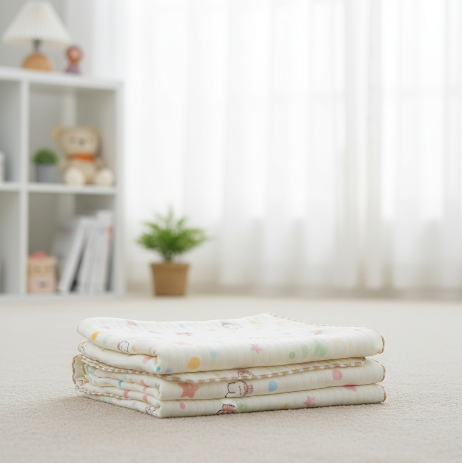 Organic 100% Cotton Baby Muslin Blanket Cloth | Ultra-Soft & Breathable | 85×85 cm | Newborn–12 Months babee D