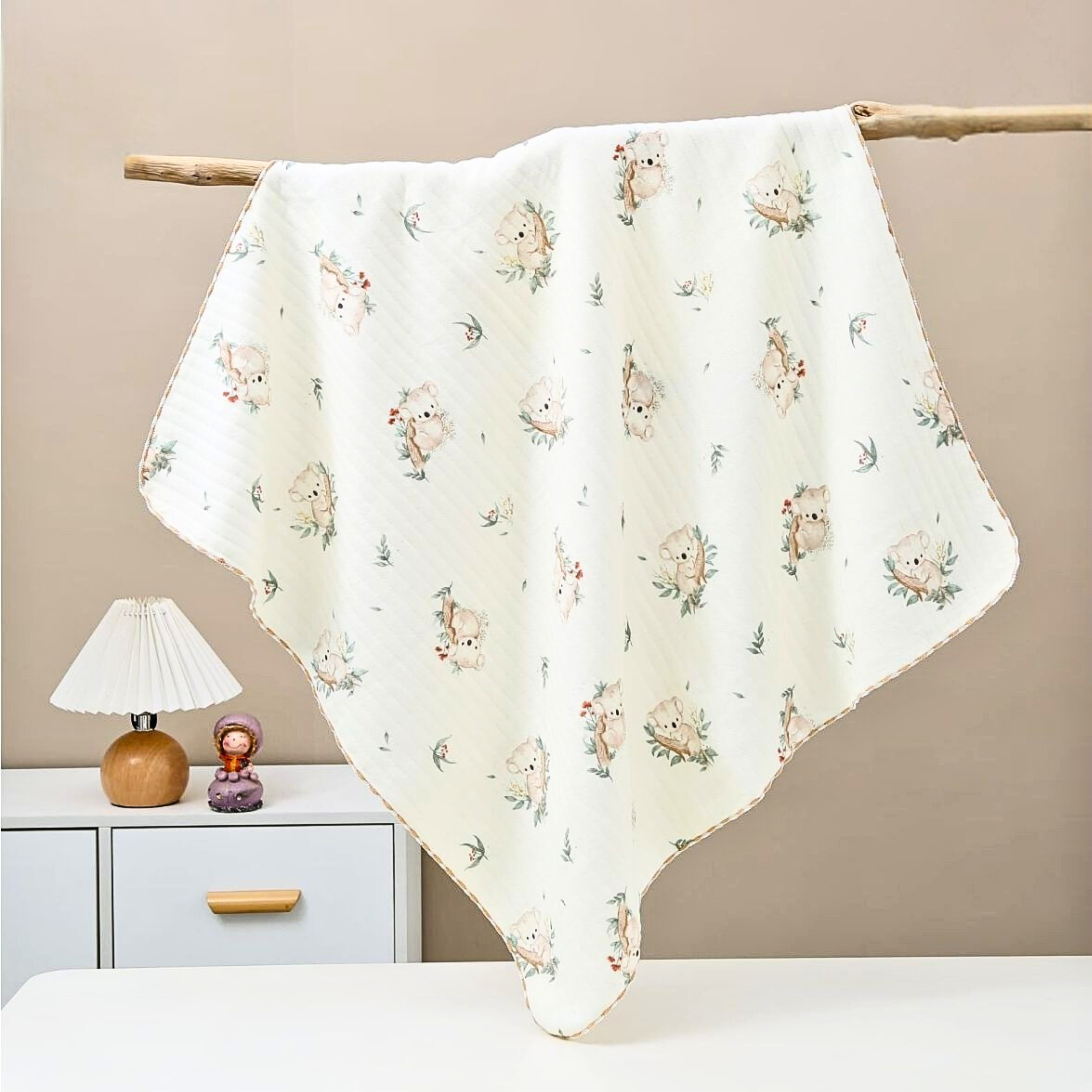 Organic 100% Cotton Baby Muslin Blanket Cloth | Ultra-Soft & Breathable | 85×85 cm | Newborn–12 Months babee D