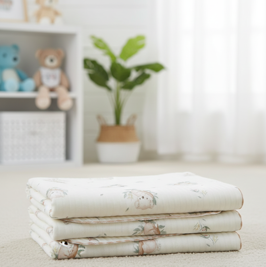 Organic 100% Cotton Baby Muslin Blanket Cloth | Ultra-Soft & Breathable | 85×85 cm | Newborn–12 Months babee D