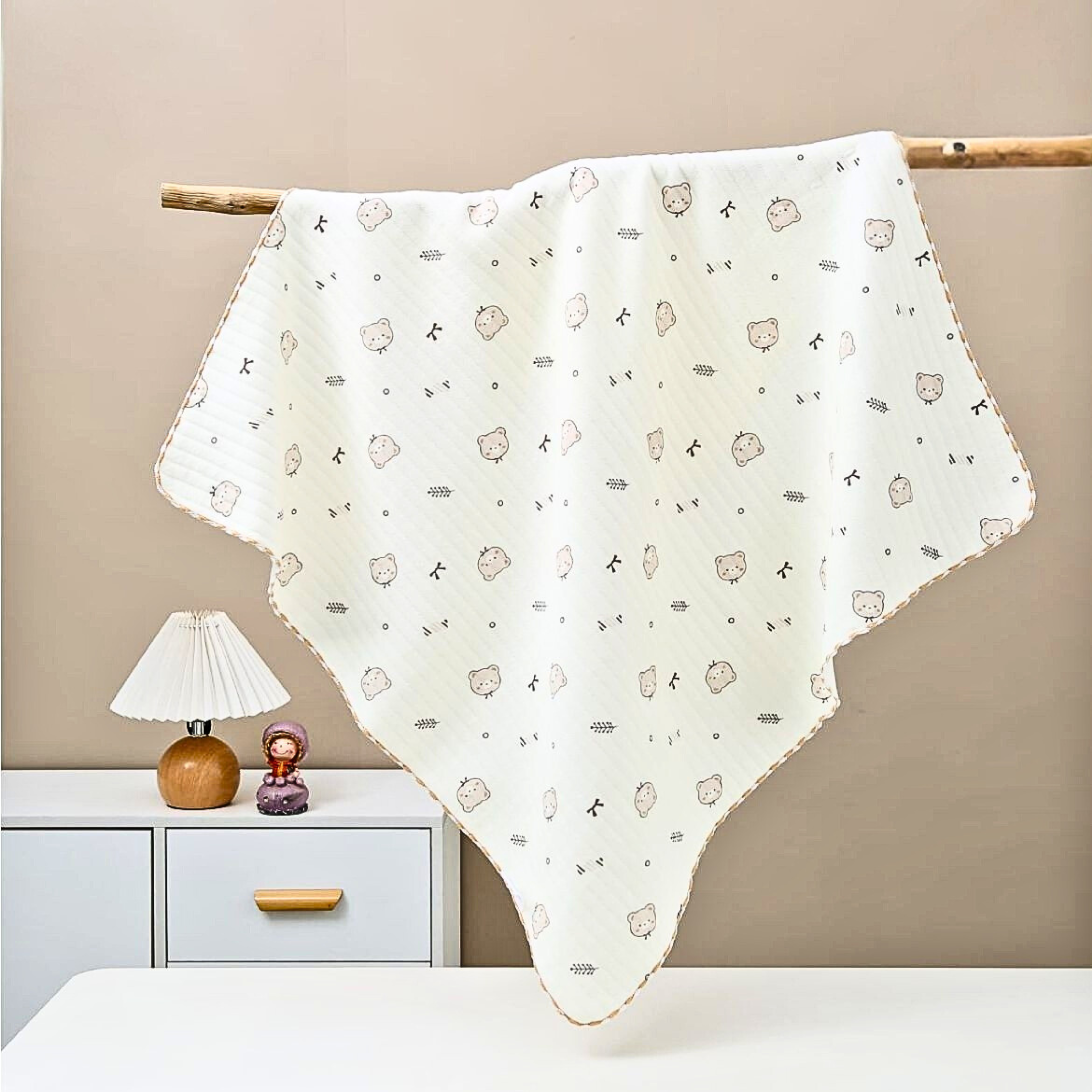 Organic 100% Cotton Baby Muslin Blanket Cloth | Ultra-Soft & Breathable | 85×85 cm | Newborn–12 Months babee D