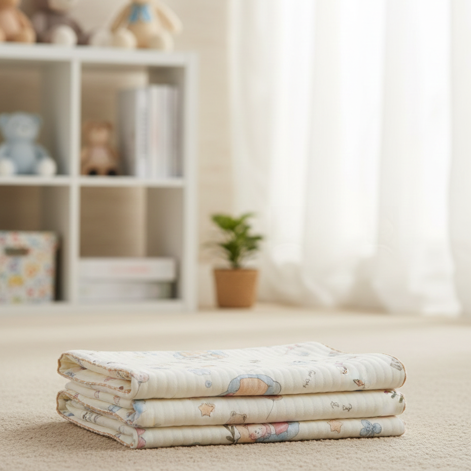 Organic 100% Cotton Baby Muslin Blanket Cloth | Ultra-Soft & Breathable | 85×85 cm | Newborn–12 Months babee D