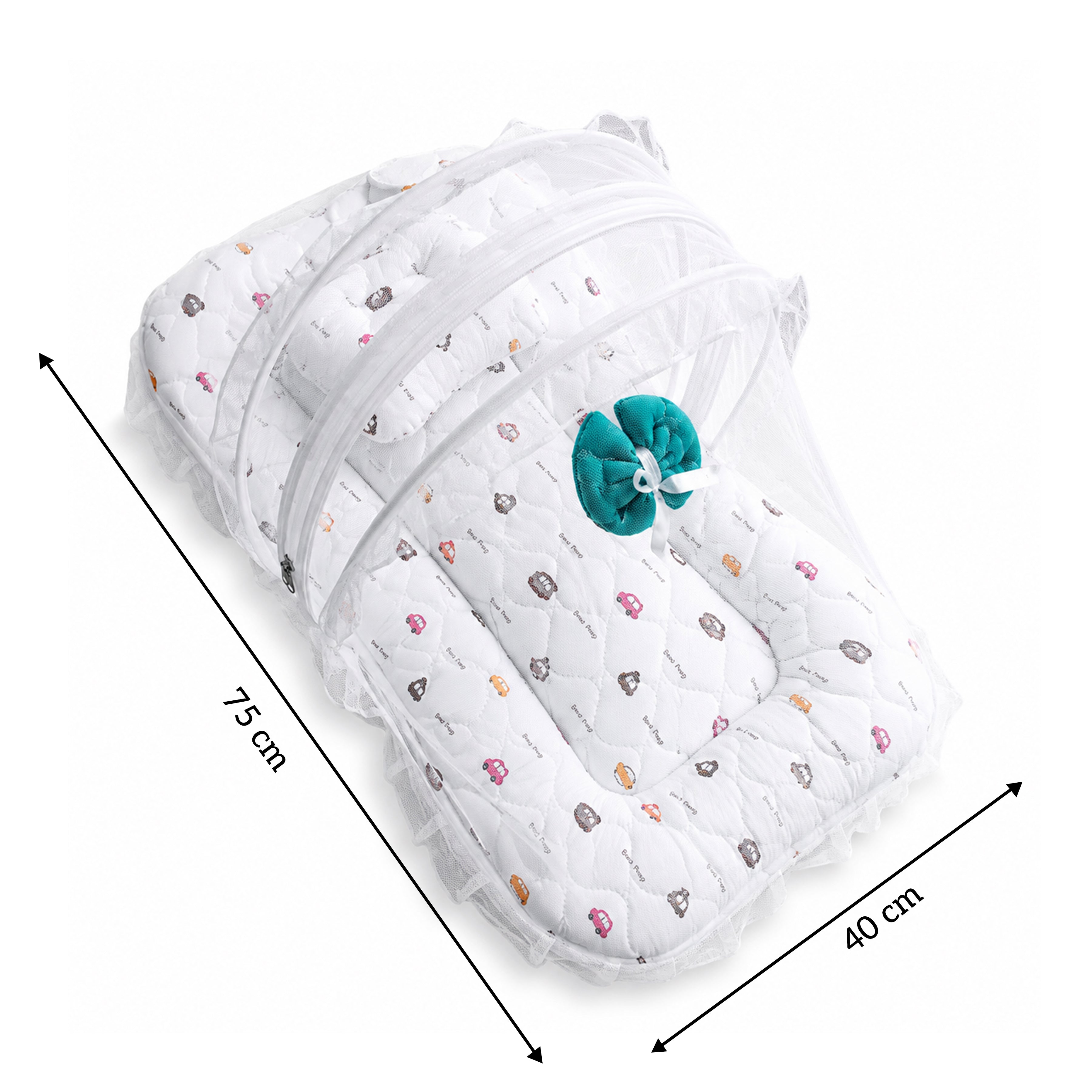 Premium Baby Bedding Set with Mosquito Net | 100% Insect Protection, Zip Closure & Baby Pillow