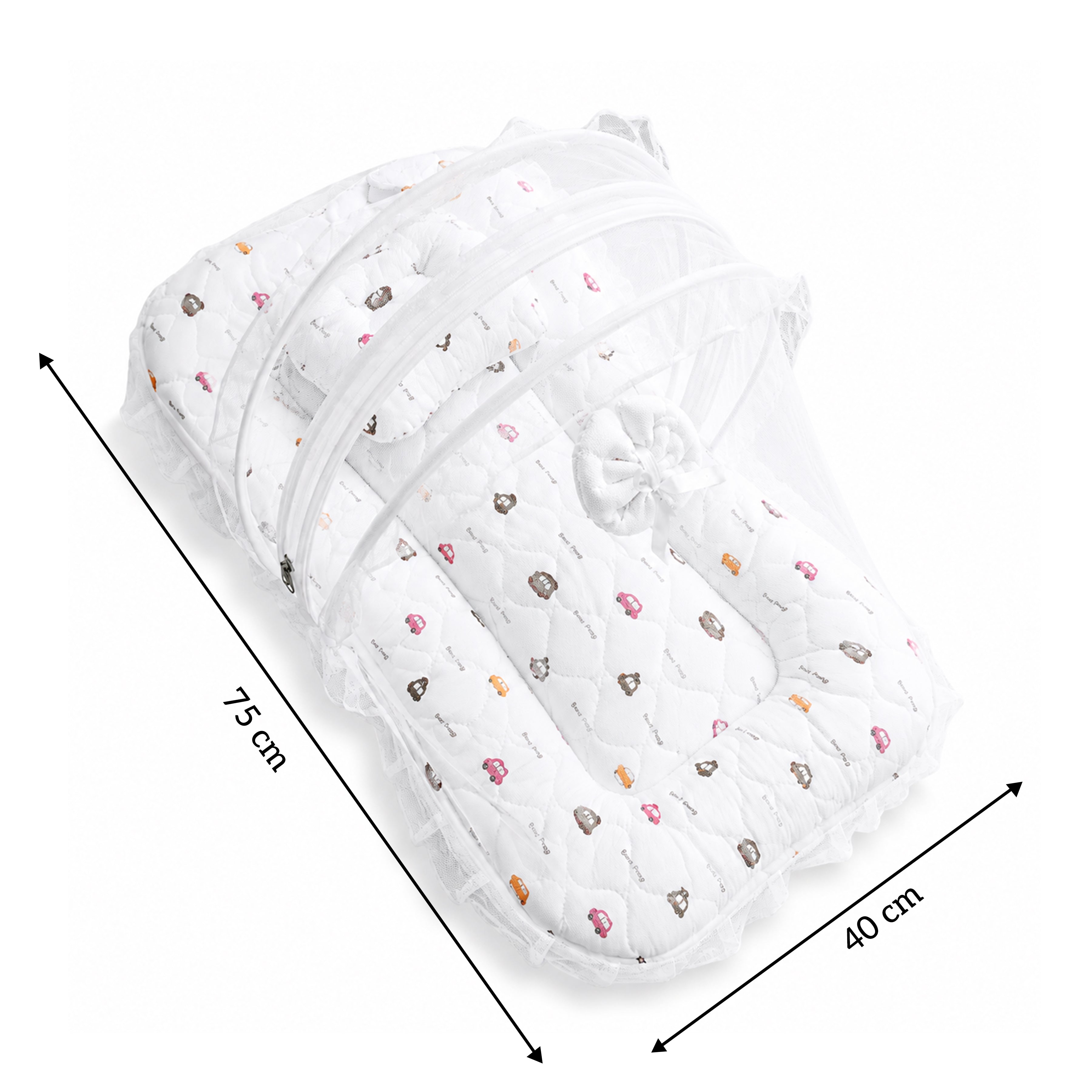 Premium Baby Bedding Set with Mosquito Net | 100% Insect Protection, Zip Closure & Baby Pillow