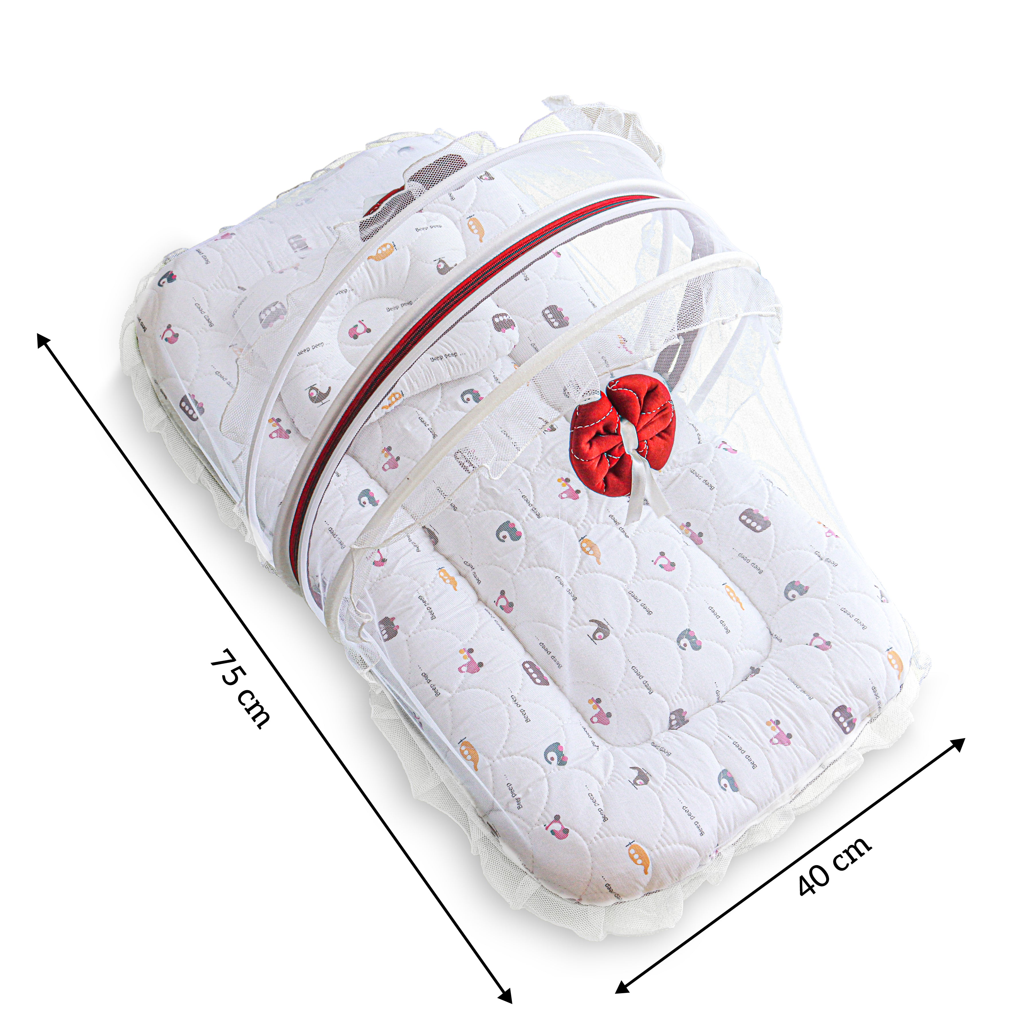 Premium Baby Bedding Set with Mosquito Net | 100% Insect Protection, Zip Closure & Baby Pillow