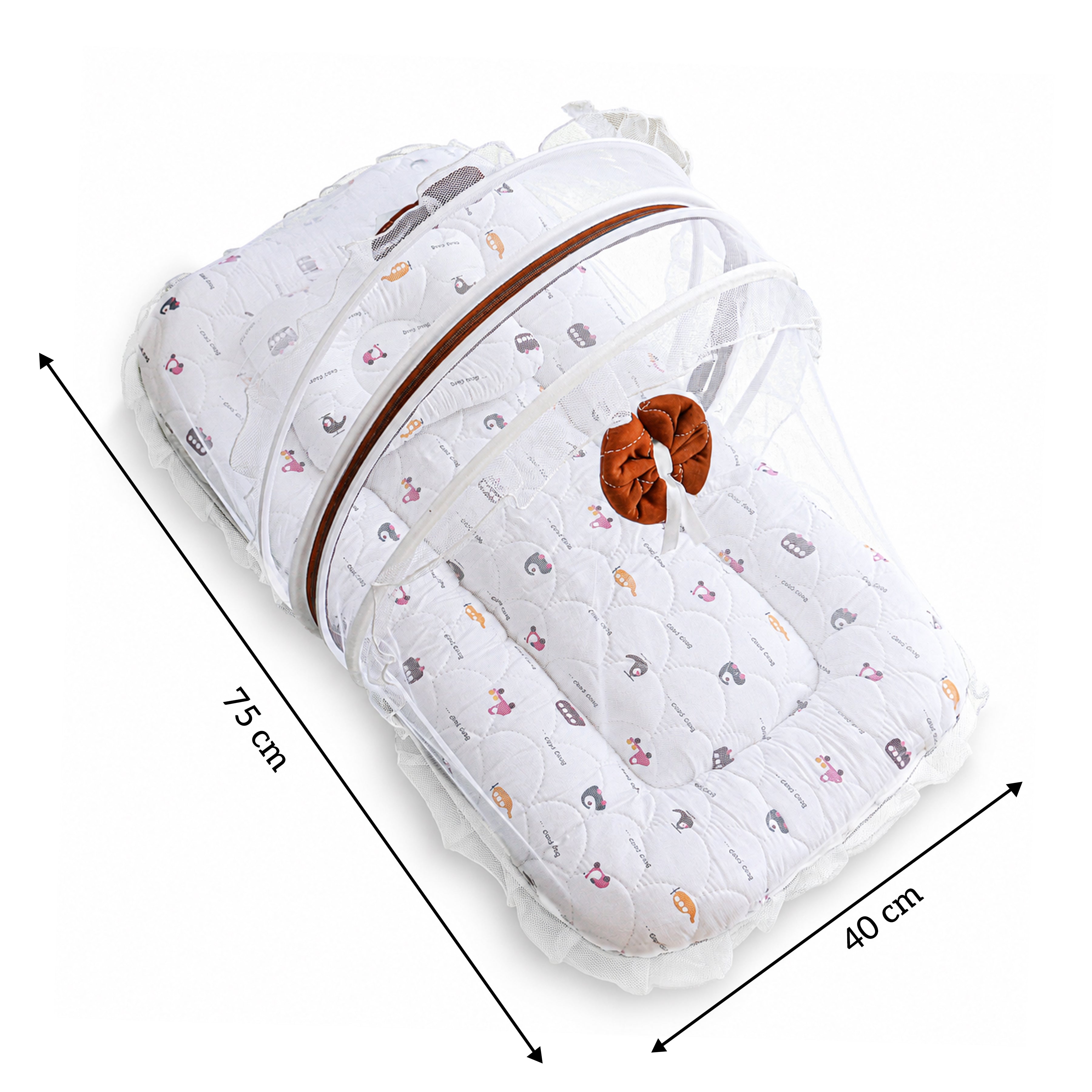 Premium Baby Bedding Set with Mosquito Net | 100% Insect Protection, Zip Closure & Baby Pillow