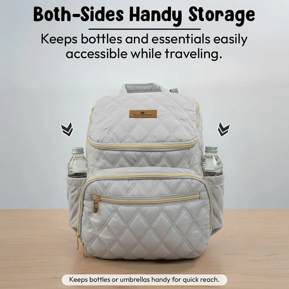 Diaper Backpack – Multi-Compartment Baby Bag with Spacious Storage & Insulated Bottle Pockets