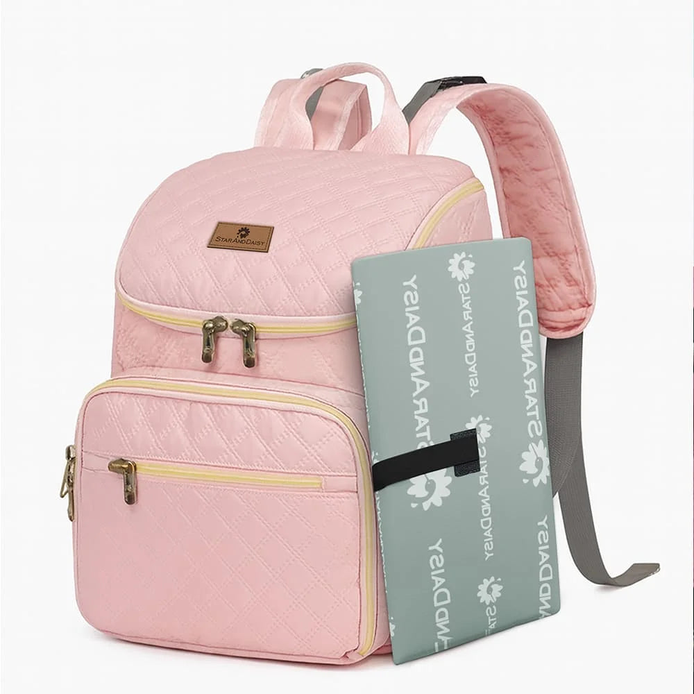 Diaper Backpack – Multi-Compartment Baby Bag with Spacious Storage & Insulated Bottle Pockets