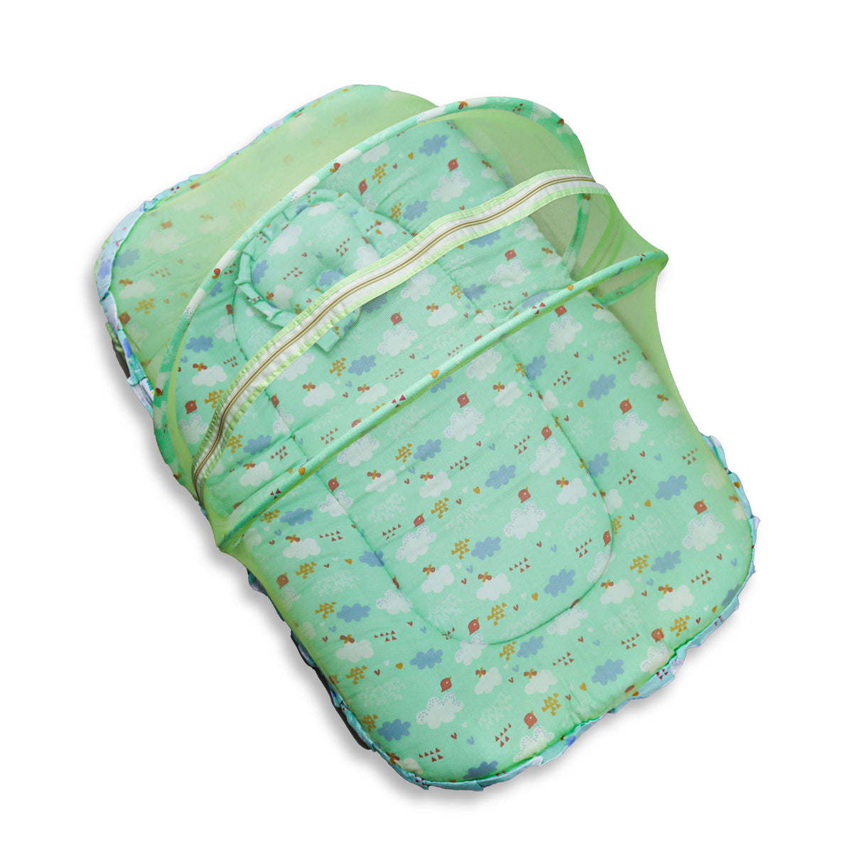 Premium Baby Bedding Set with Mosquito Net | 100% Insect Protection, Zip Closure & Baby Pillow