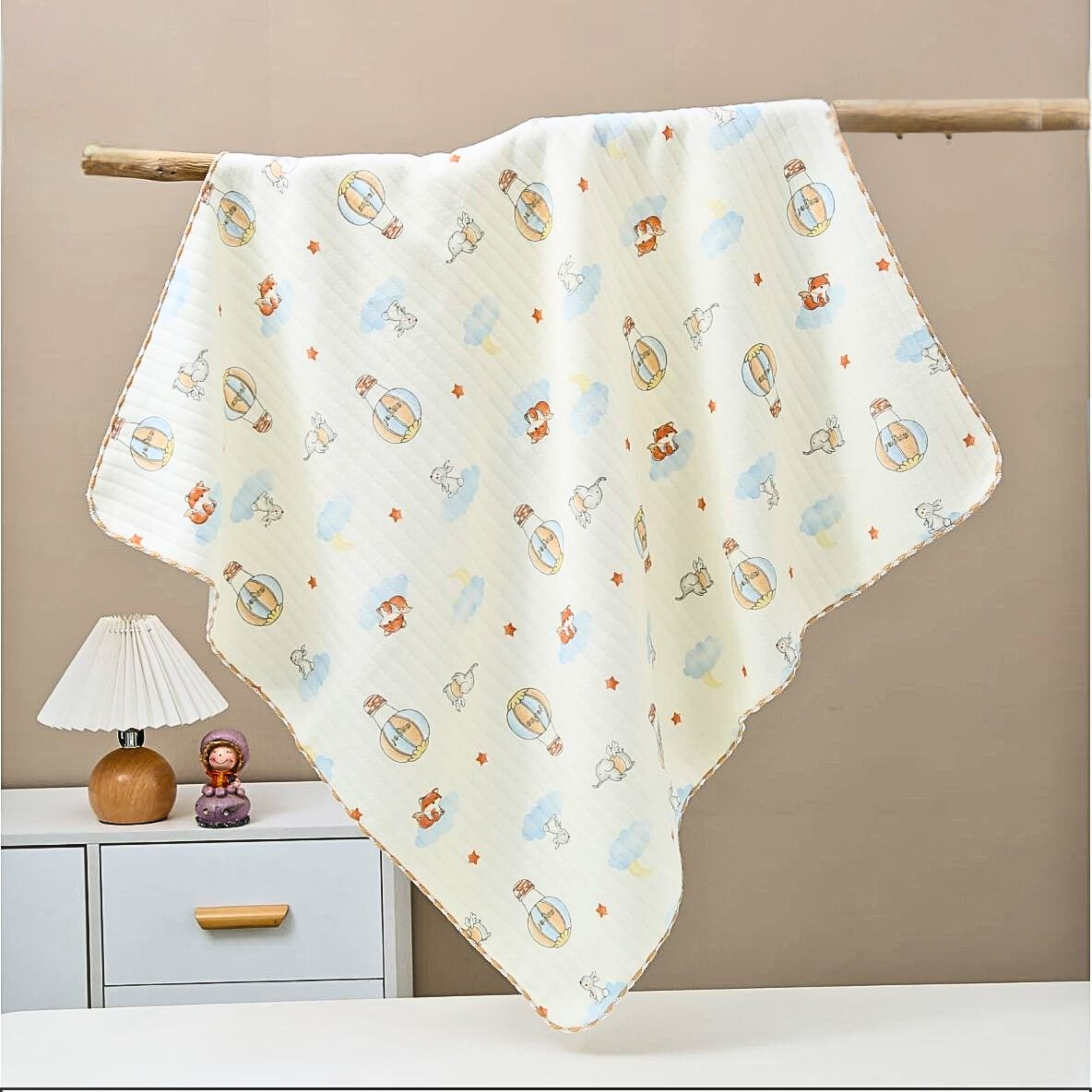 Organic 100% Cotton Baby Muslin Blanket Cloth | Ultra-Soft & Breathable | 85×85 cm | Newborn–12 Months babee D