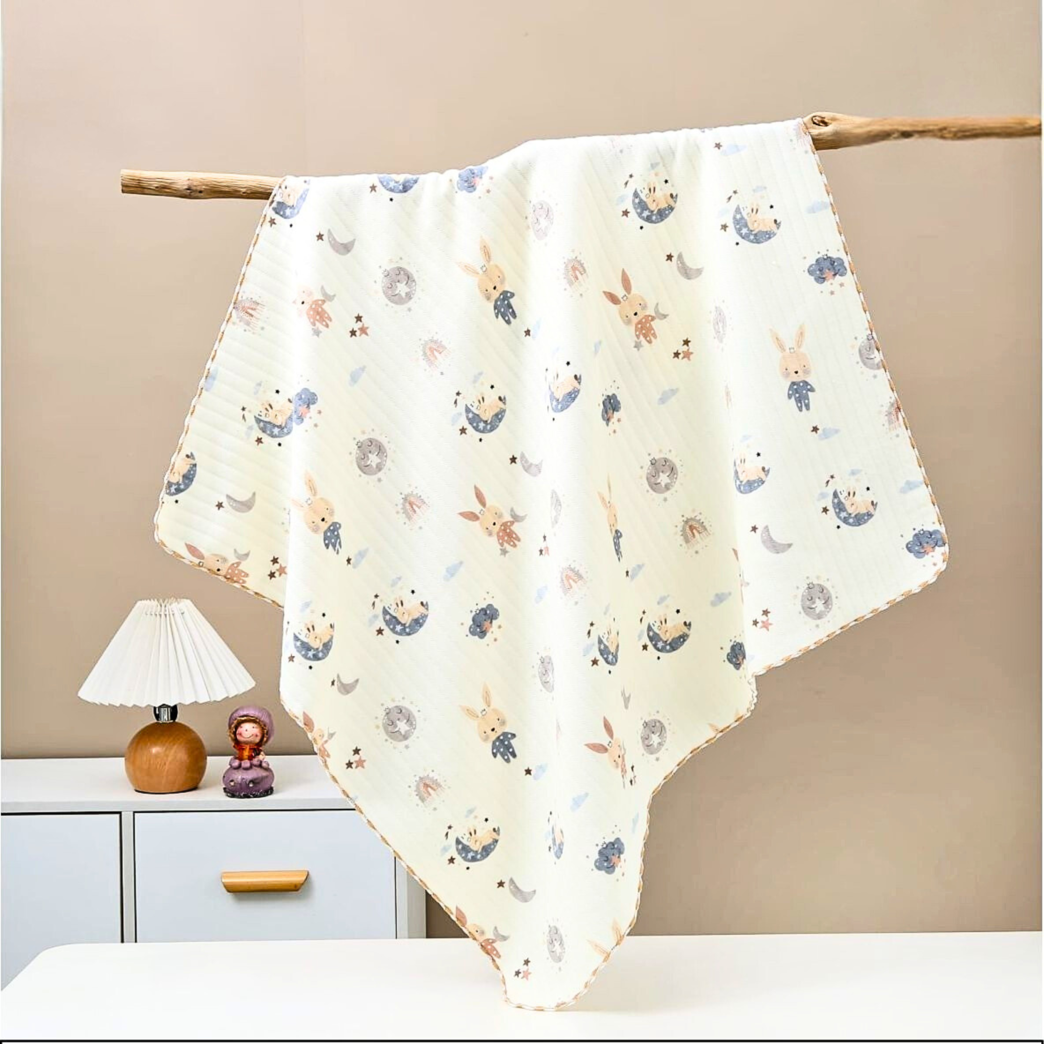 Organic 100% Cotton Baby Muslin Blanket Cloth | Ultra-Soft & Breathable | 85×85 cm | Newborn–12 Months babee D
