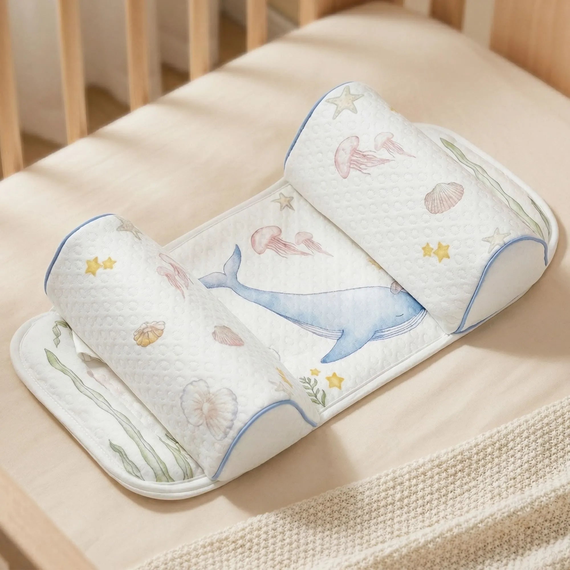 StarAndDaisy Premium Pull Out Cushion Pillow | Adjustable Multi-Use Baby Cushion with Breathable Fabric & Soft Support | Newborn Feeding & Lounger Pillow
