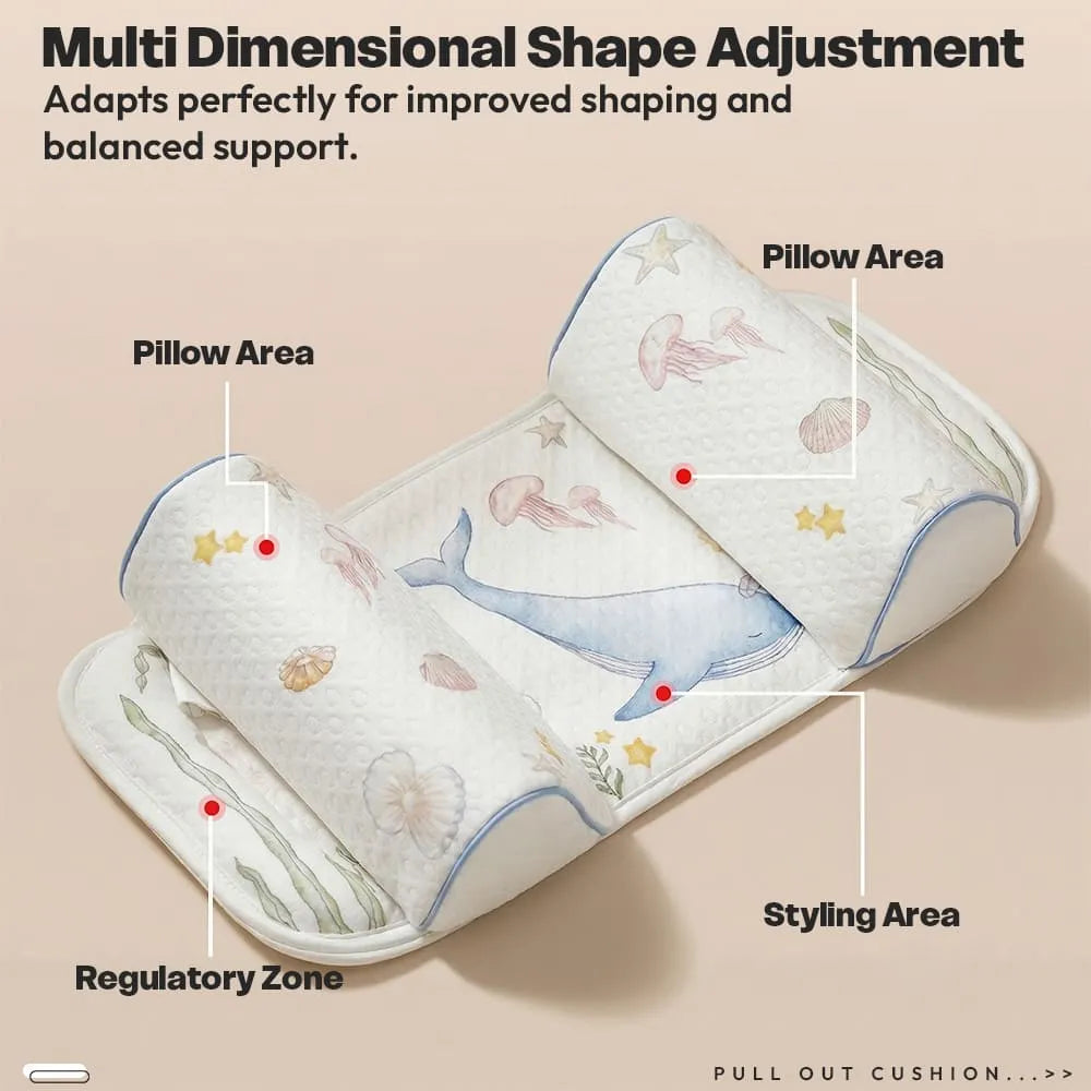 StarAndDaisy Premium Pull Out Cushion Pillow | Adjustable Multi-Use Baby Cushion with Breathable Fabric & Soft Support | Newborn Feeding & Lounger Pillow