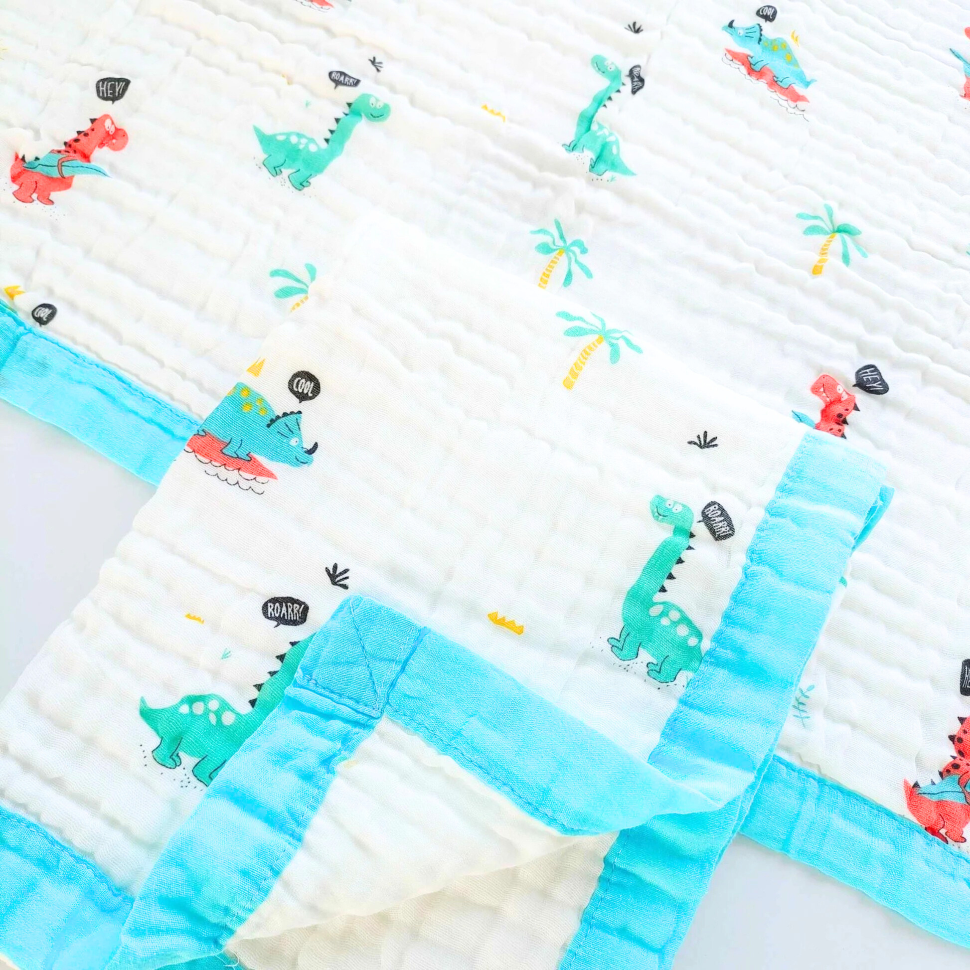 Organic 100% Cotton 6 layer Baby Muslin Blanket Cloth | Ultra-Soft & Breathable | 110×110 cm | Newborn–12 Months babee D