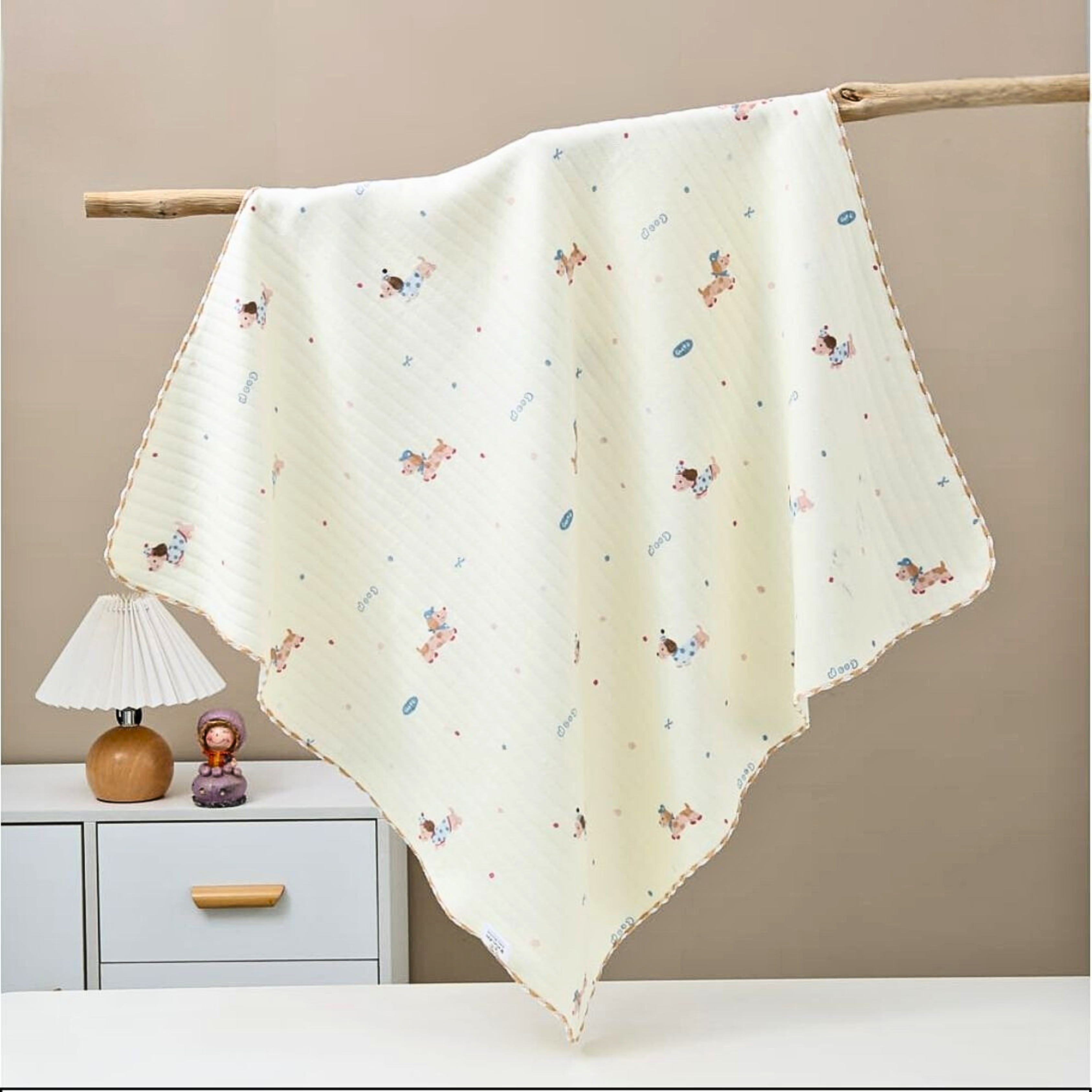 Organic 100% Cotton Baby Muslin Blanket Cloth | Ultra-Soft & Breathable | 85×85 cm | Newborn–12 Months babee D