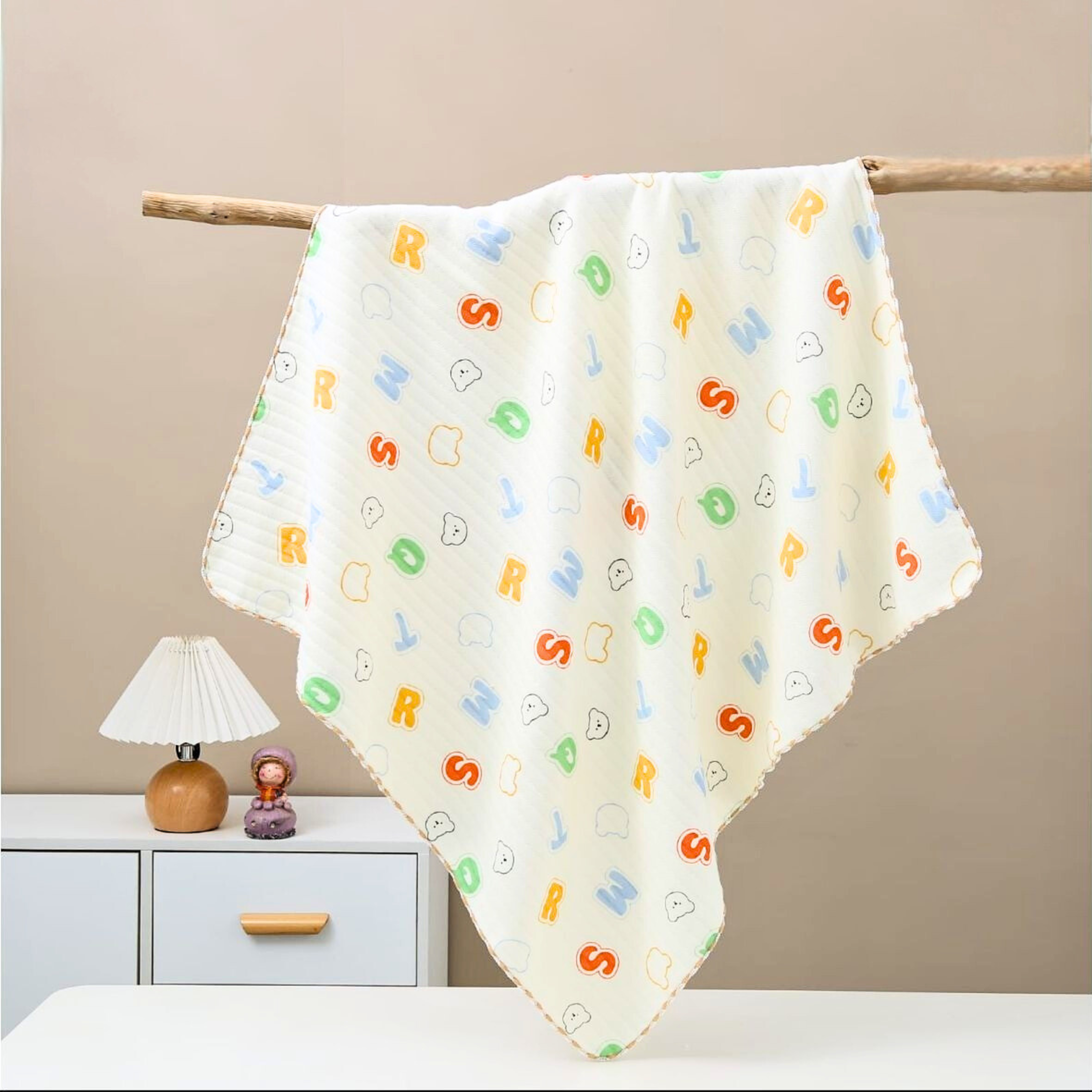 Organic 100% Cotton Baby Muslin Blanket Cloth | Ultra-Soft & Breathable | 85×85 cm | Newborn–12 Months babee D